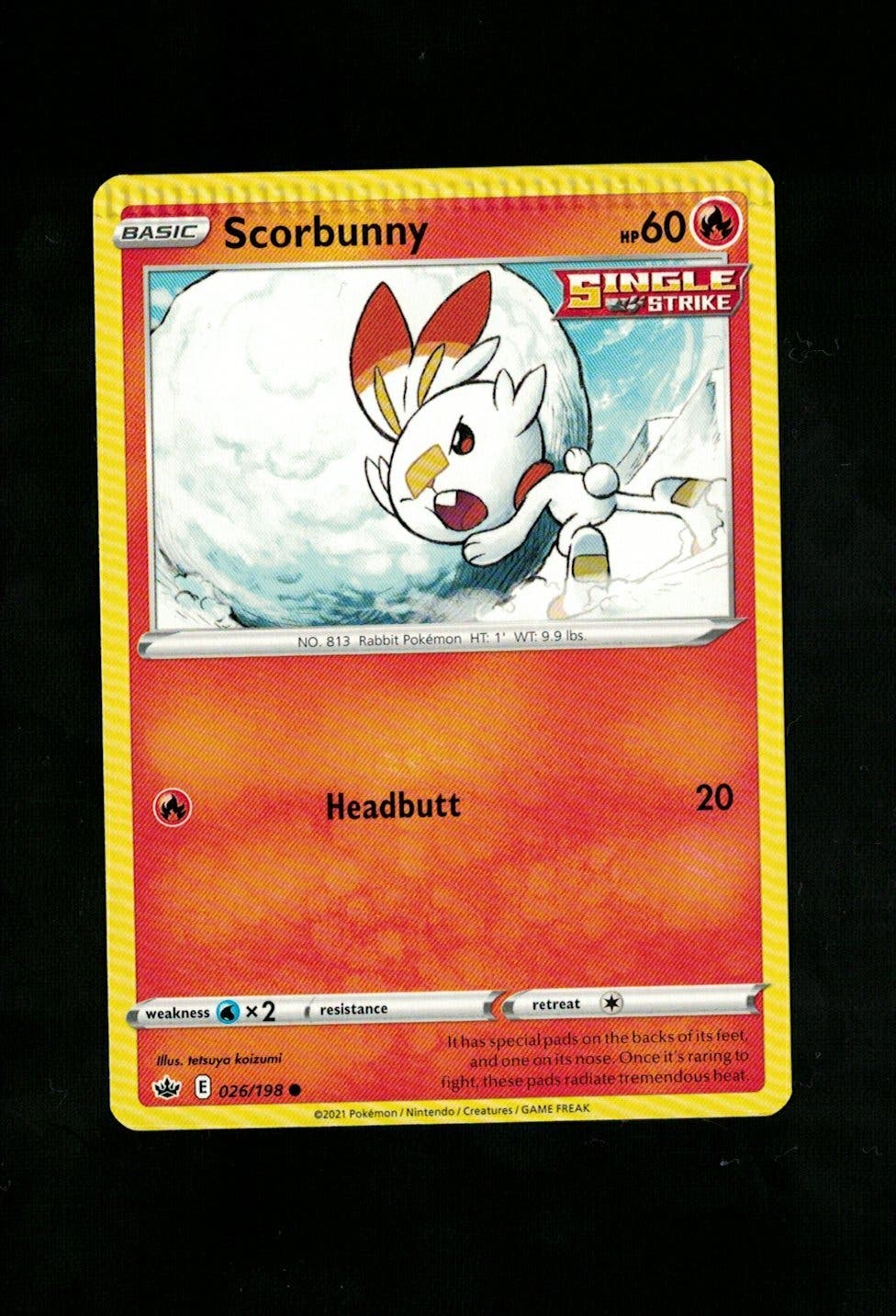 Scorbunny CRIMP ERROR Pokémon Kort Chilling Rei.. | Köp på Tradera ...