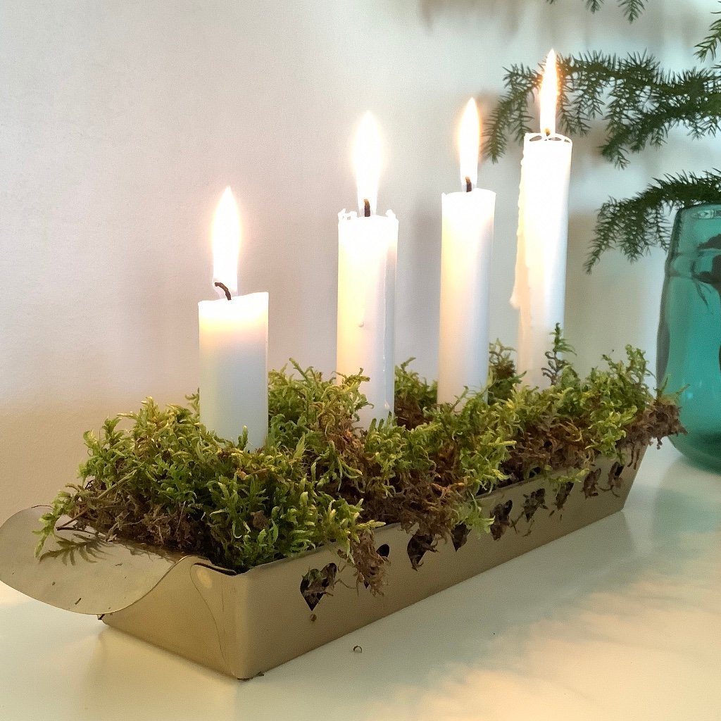 Adventsljusstake Ljusstake Mässing Jul Advent H.. Köp på Tradera