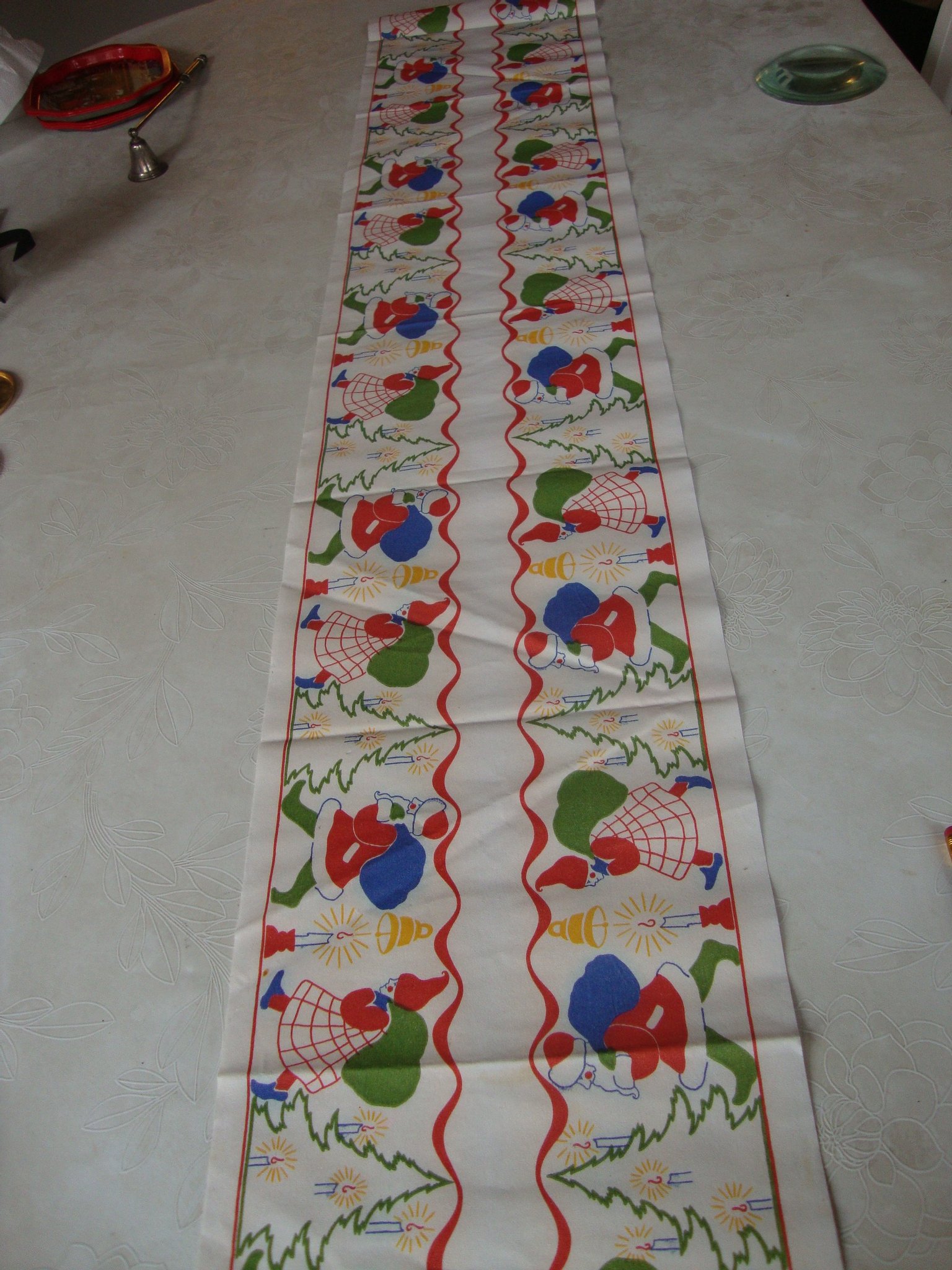 Jul Lång papperslöpare med julmotiv Retro löpar.. Köp på Tradera