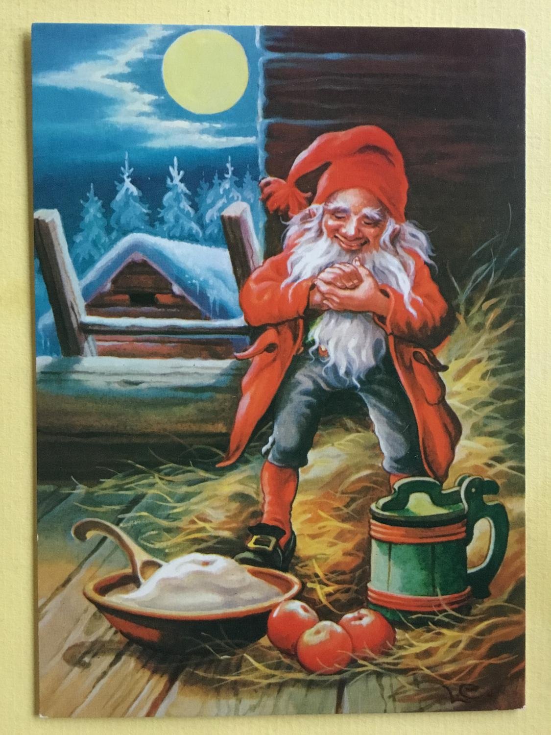 Julkort Tomte LC Lars Carlsson Köp på Tradera (570339216)