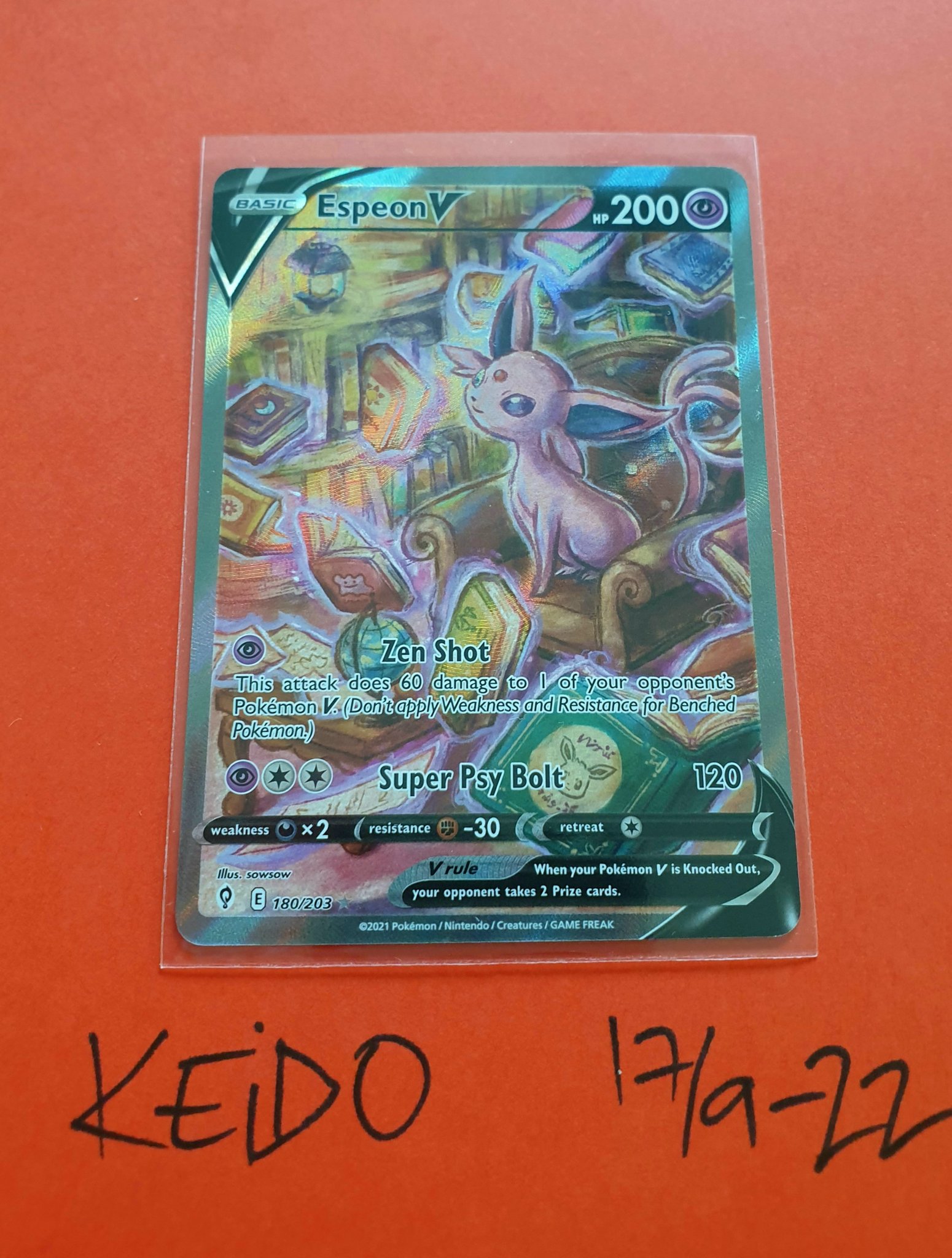 Espeon v alt art evolving skies pokemon
