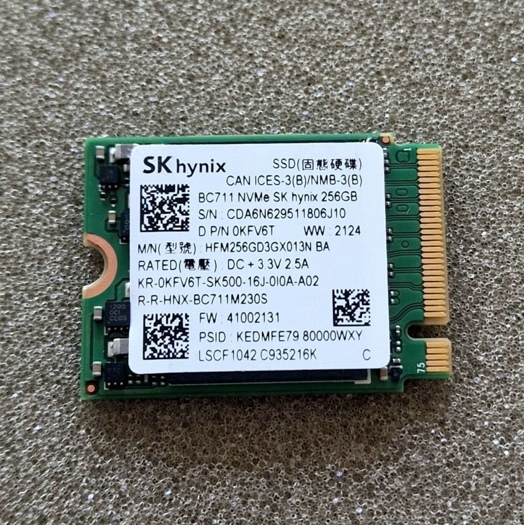 Sk hynix bc711 256gb 2230 pcie nvme ssd