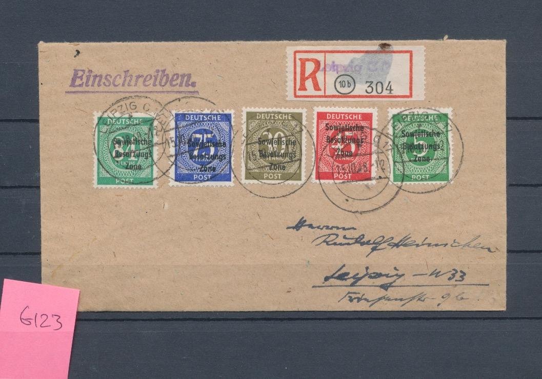 Sovjetzon rekommenderat brev 1948. En.. (413947962) ᐈ stampmania på Tradera