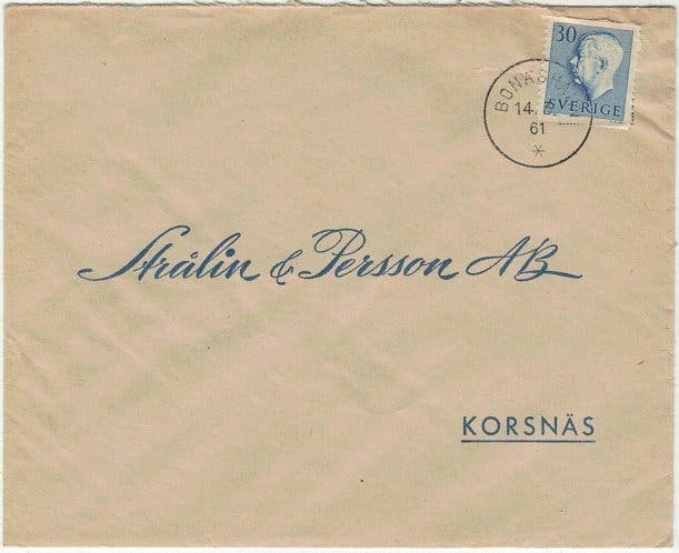 Bonäshamn Hammerdal NSt 59b on two letters from 1957 and 1961