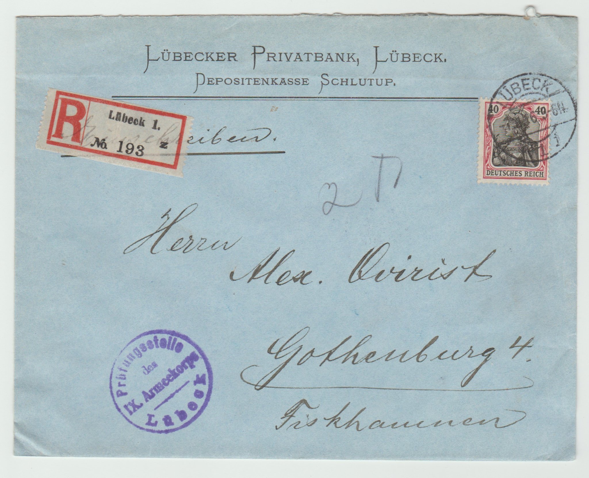 Censurerat rek.brev 1916 (370146233) ᐈ Köp på Tradera