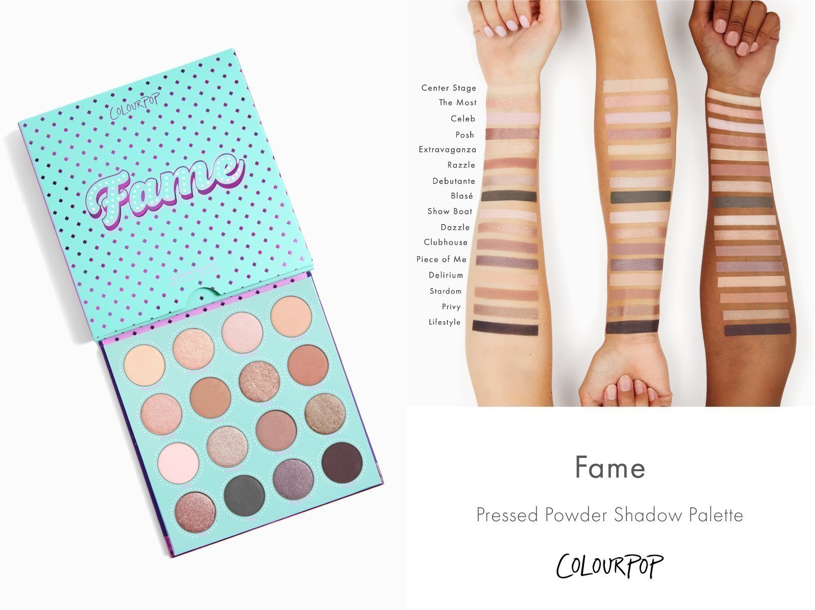 Colourpop FAME - Pressed Powder Shadow Palette ...