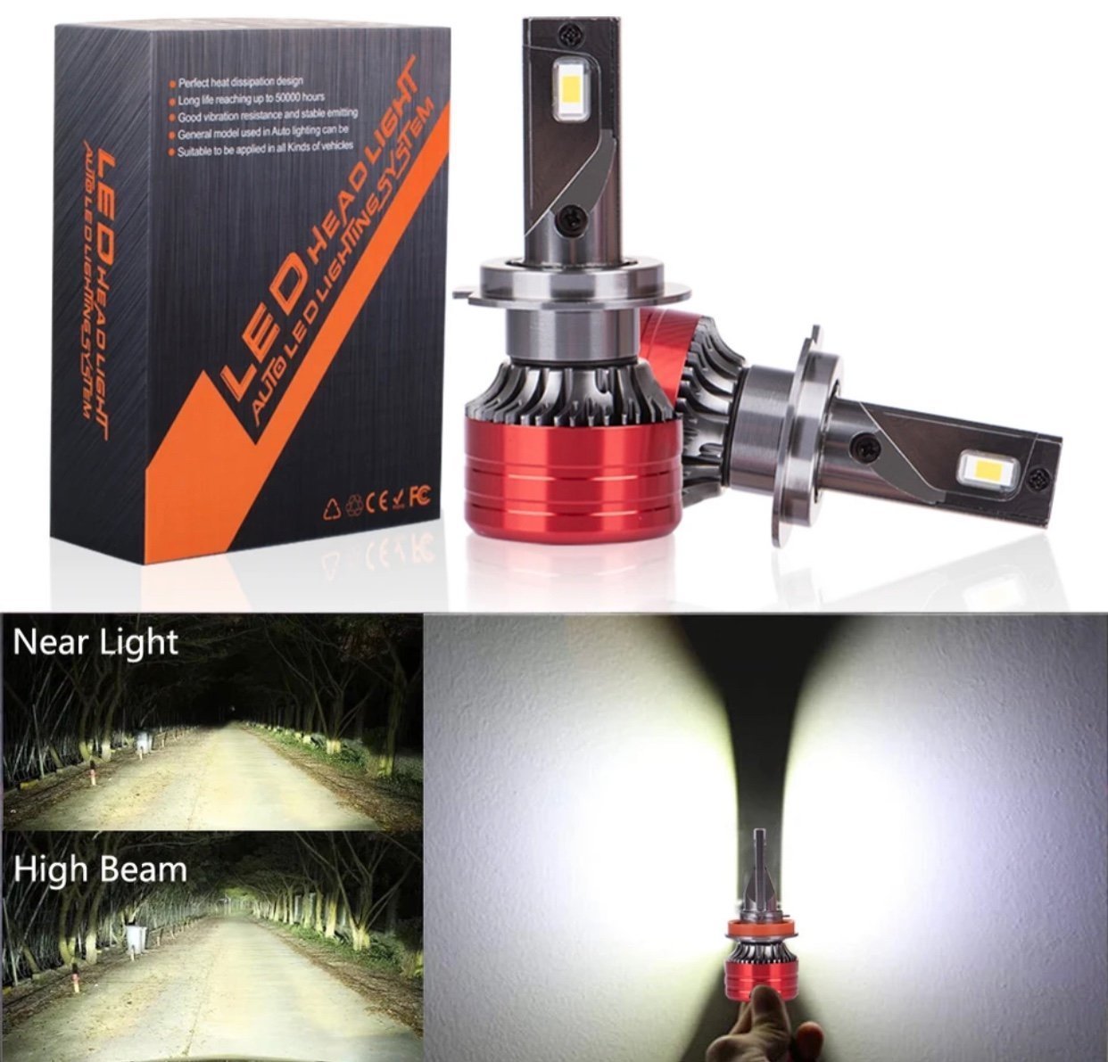 H4 led lampa/ H4 Hel och halvljus | Köp på Tradera (627542000)