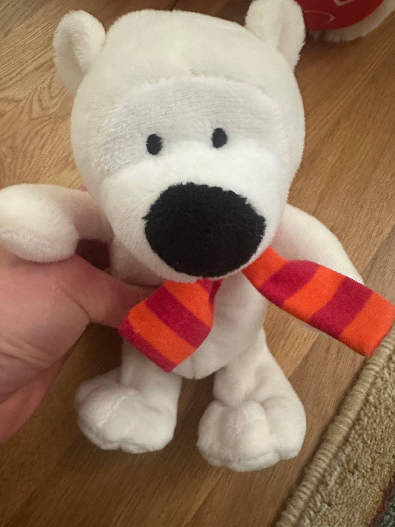 Vit Nalle med Halsduk