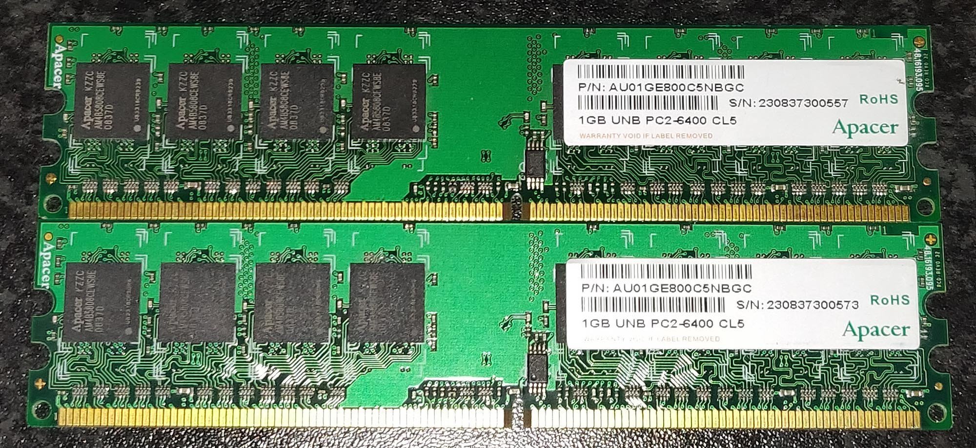 Apacer 1GB 240p PC2-6400 CL5 8c 128x8 DDR2-800 .. (416843794) ᐈ Köp på ...