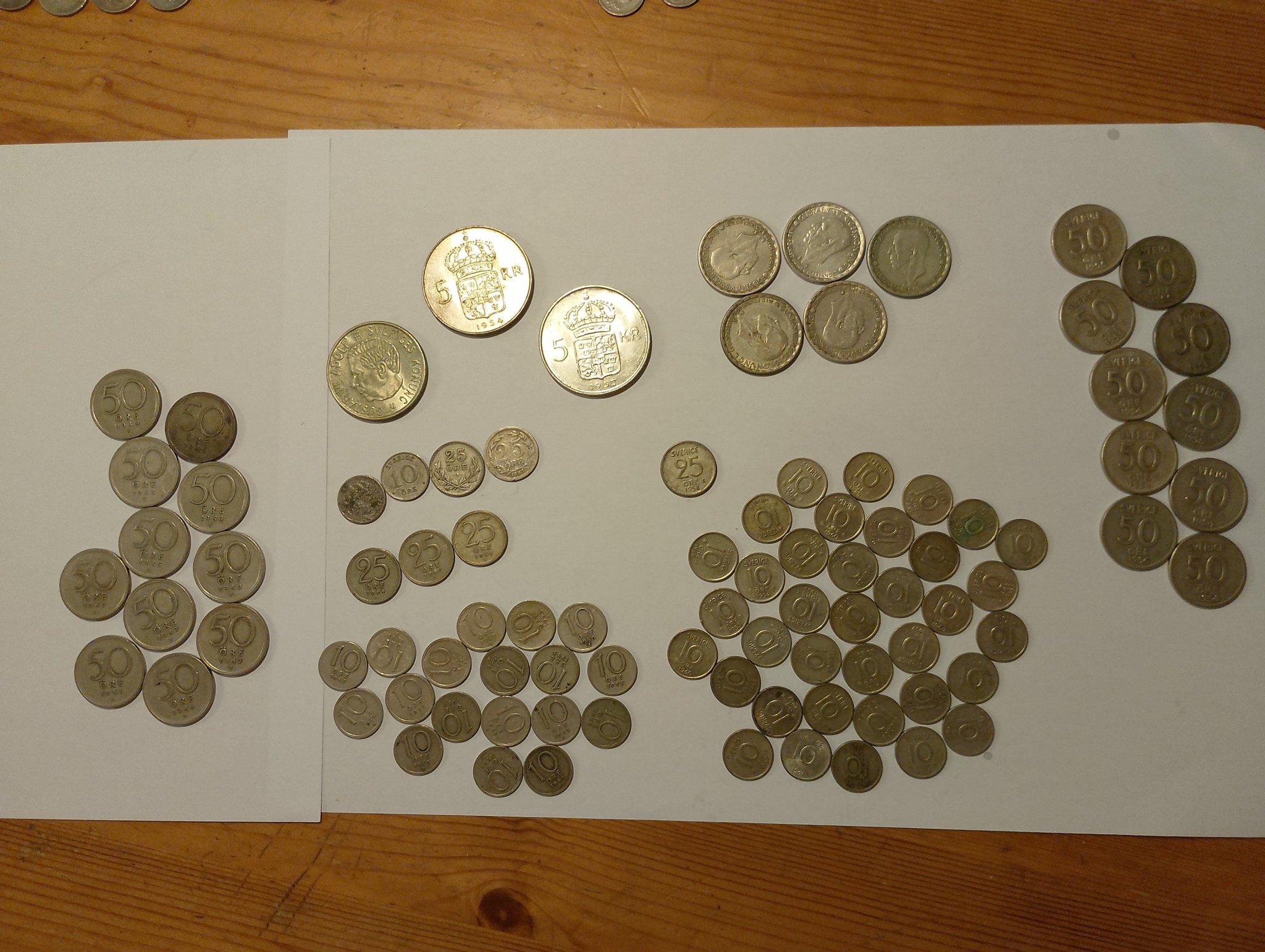 Svenska silvermynt, värde runt 3600 kr | Köp på Tradera (714128574)