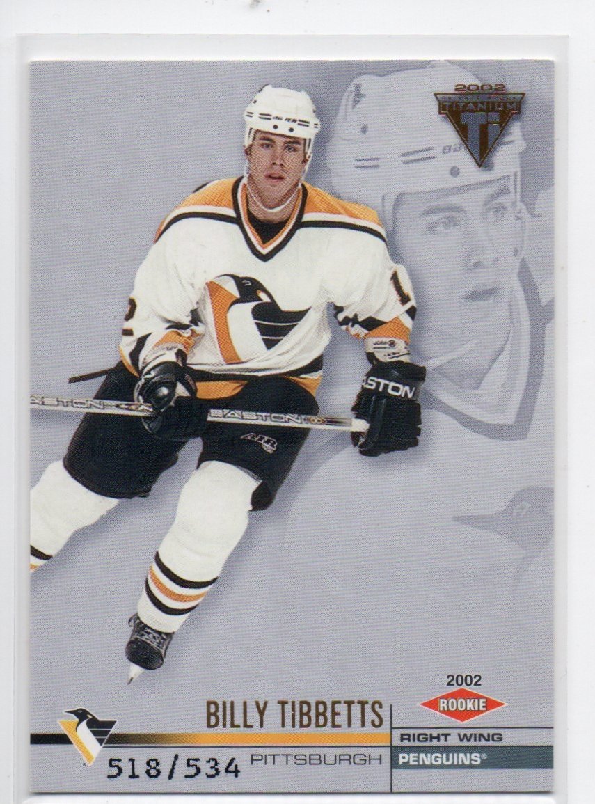 2001-02 Titanium Retail #178 Billy Tibbetts RC (25-X312-PENGUINS)