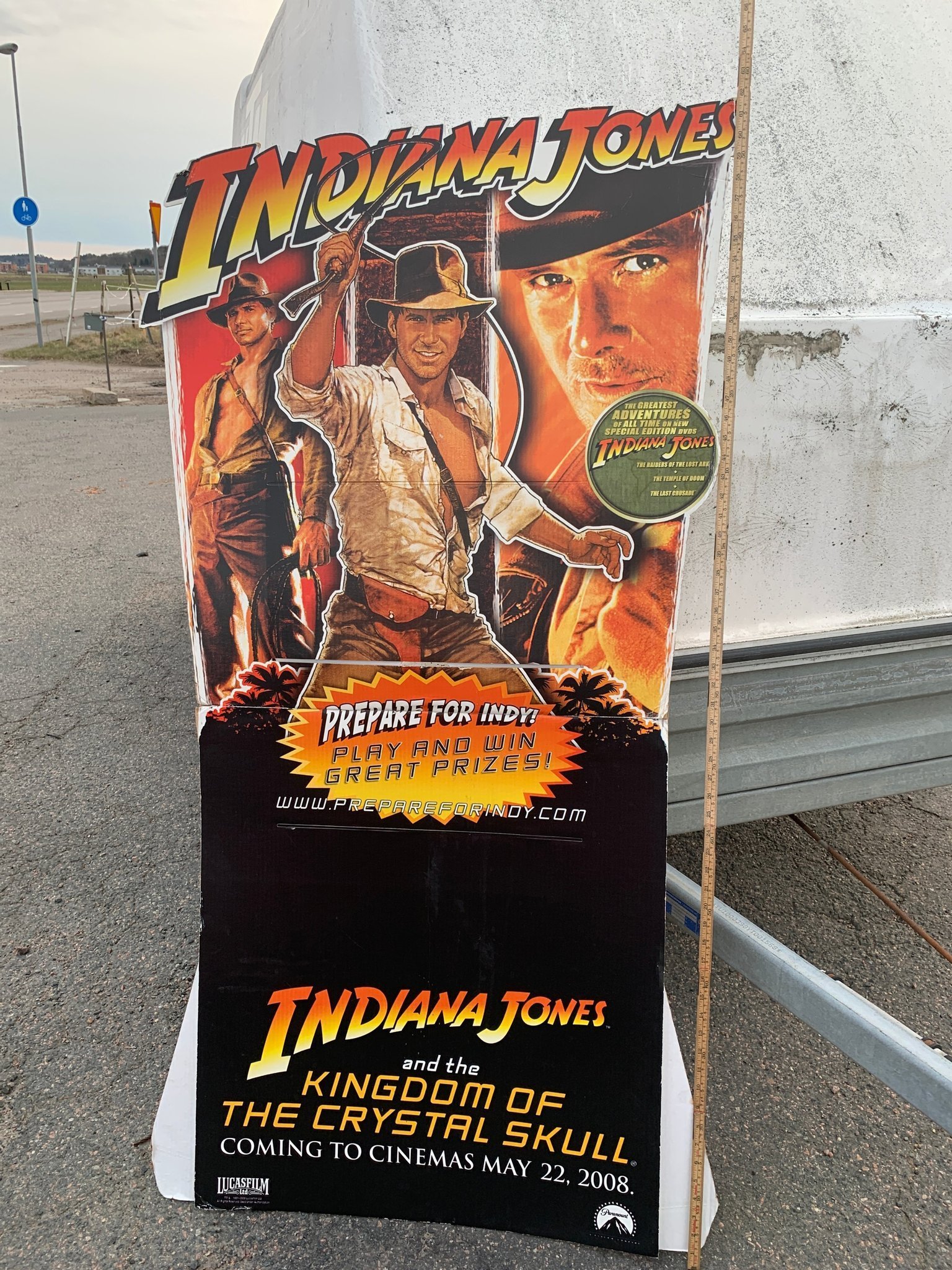 Indiana Jones original standee reklamskylt. Köp på Tradera (592358061)