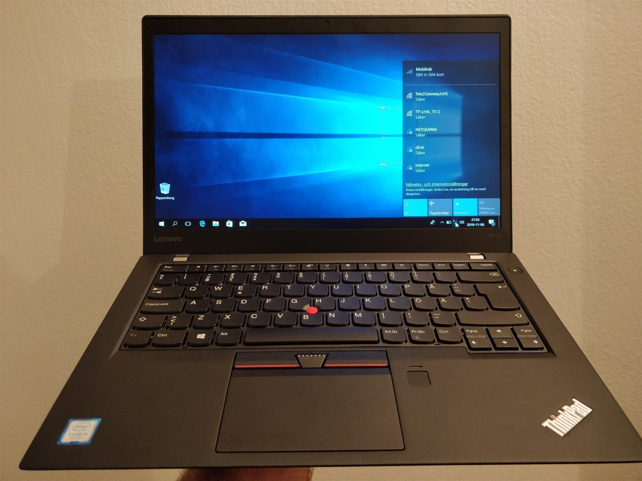 Lenovo ThinkPad T470s 14" Core i5 7200U/8GB DD.. (334612583) ᐈ Köp på