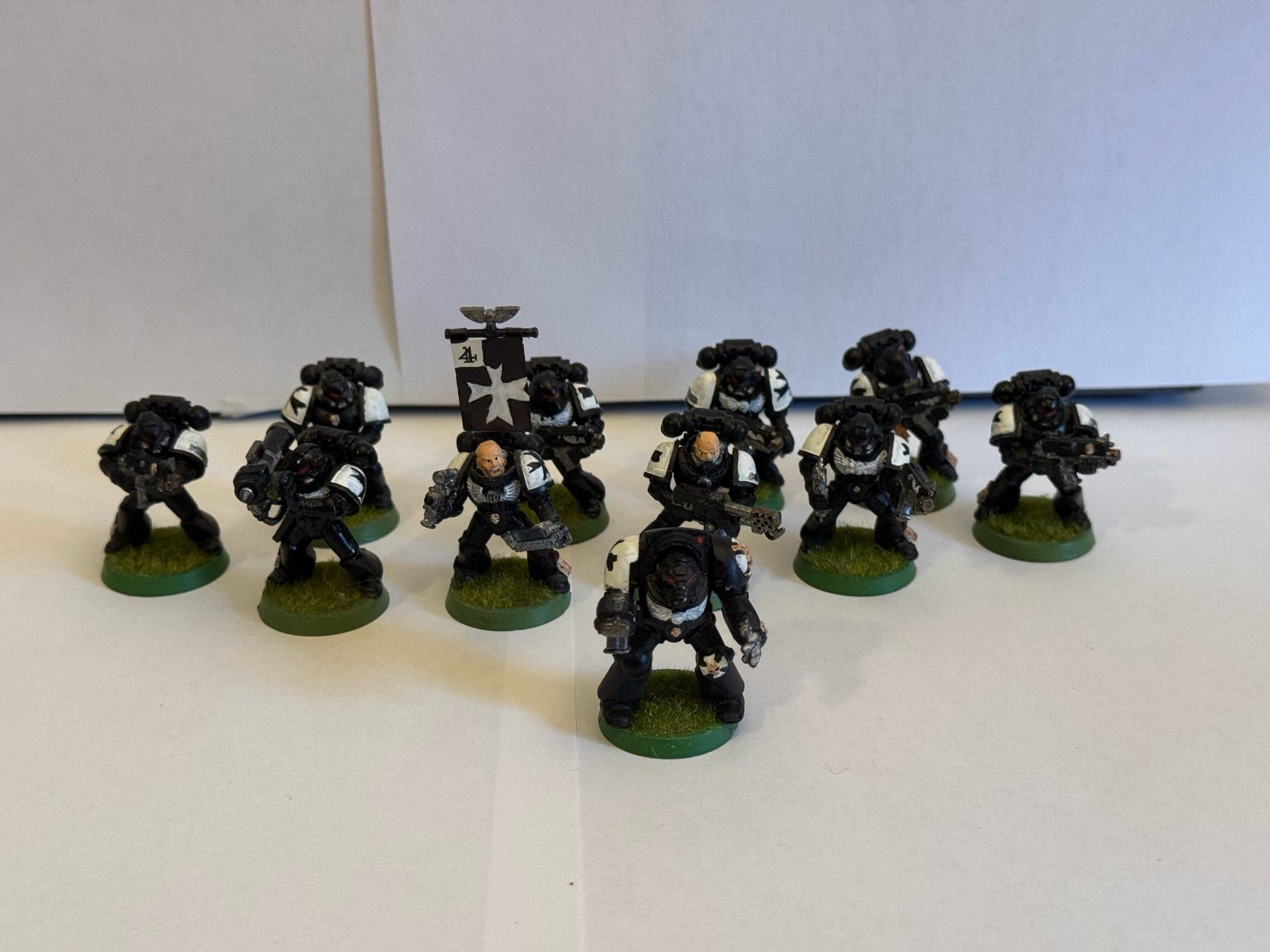Warhammer 40k - Terminator Squad Black Templars Space Marines - Dipinto Professionalmente