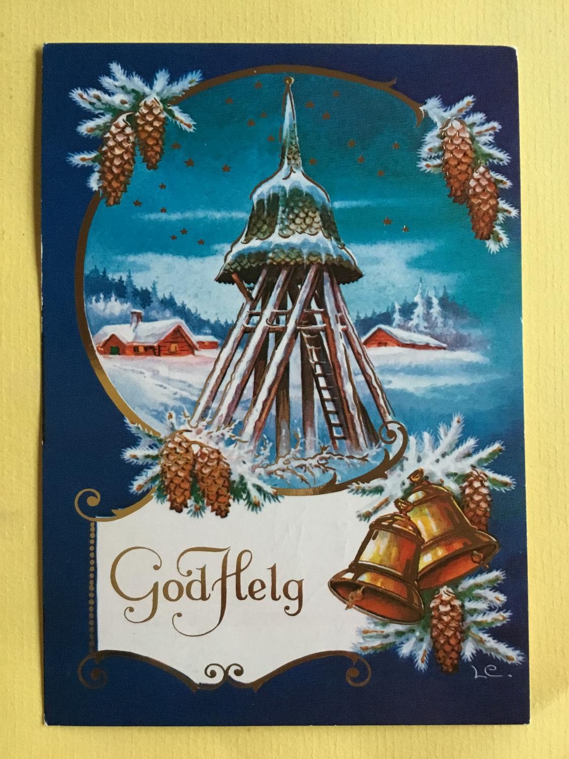 Julkort God Helg guld LC Lars Carlsson Köp på Tradera (572555199)