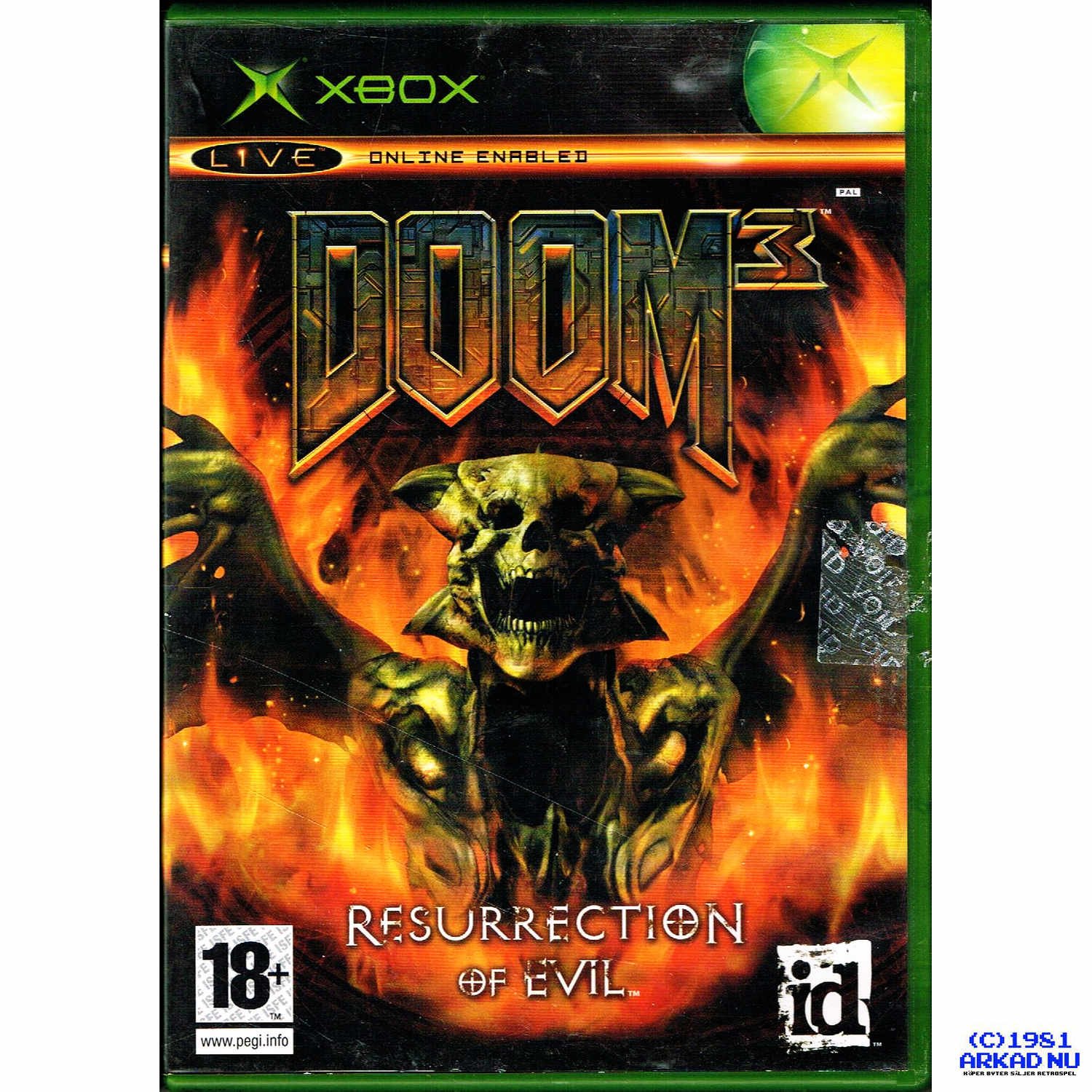 DOOM 3 RESURRECTION OF EVIL XBOX (360366263) ᐈ arkadnu på Tradera