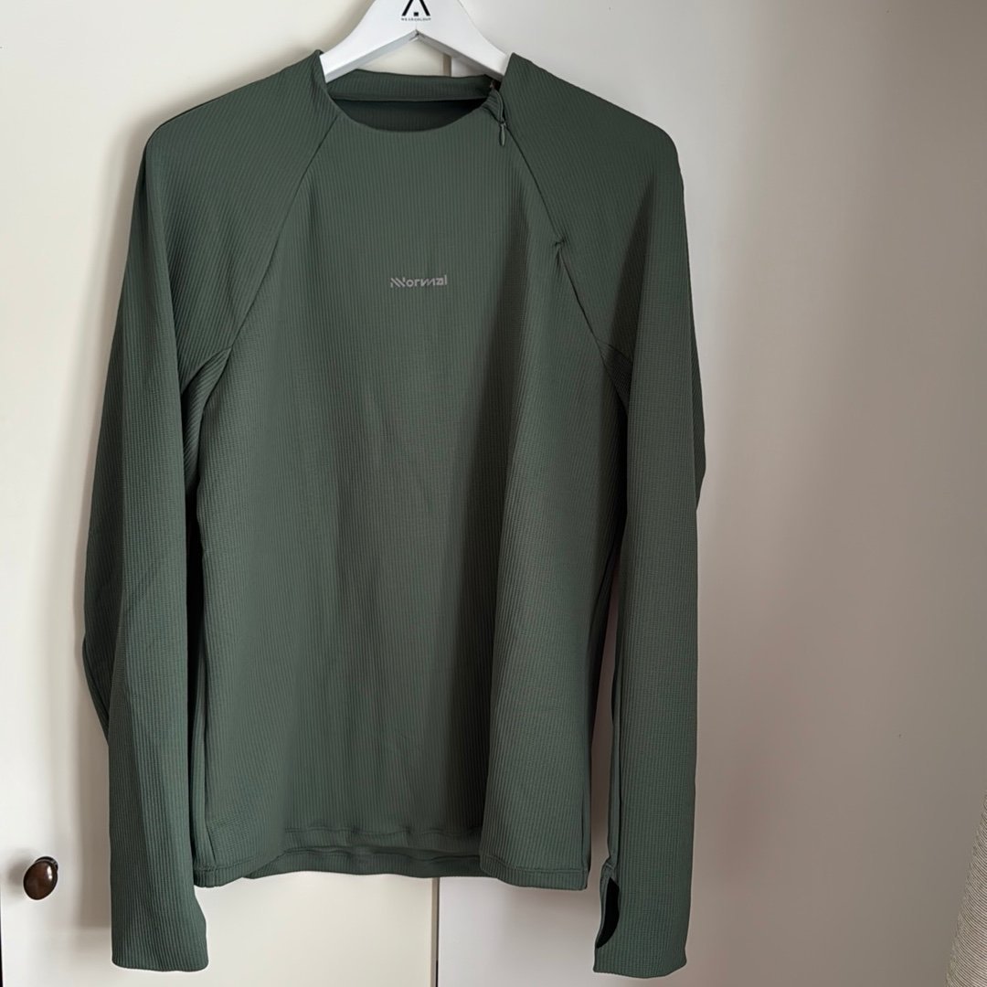 Nnormal Trail Long Sleeve NY OANVÄND grön tröja, storlek L