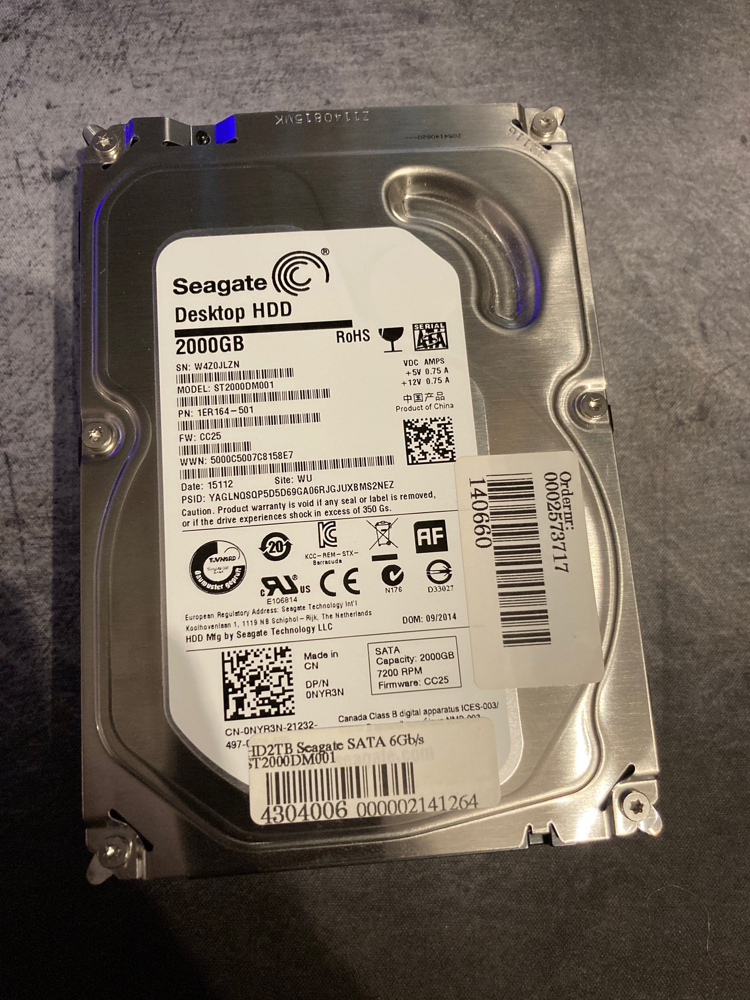 Seagate HDD 2Tb 7200rpm Sata 6Gb/s (452739017) ᐈ Köp på Tradera