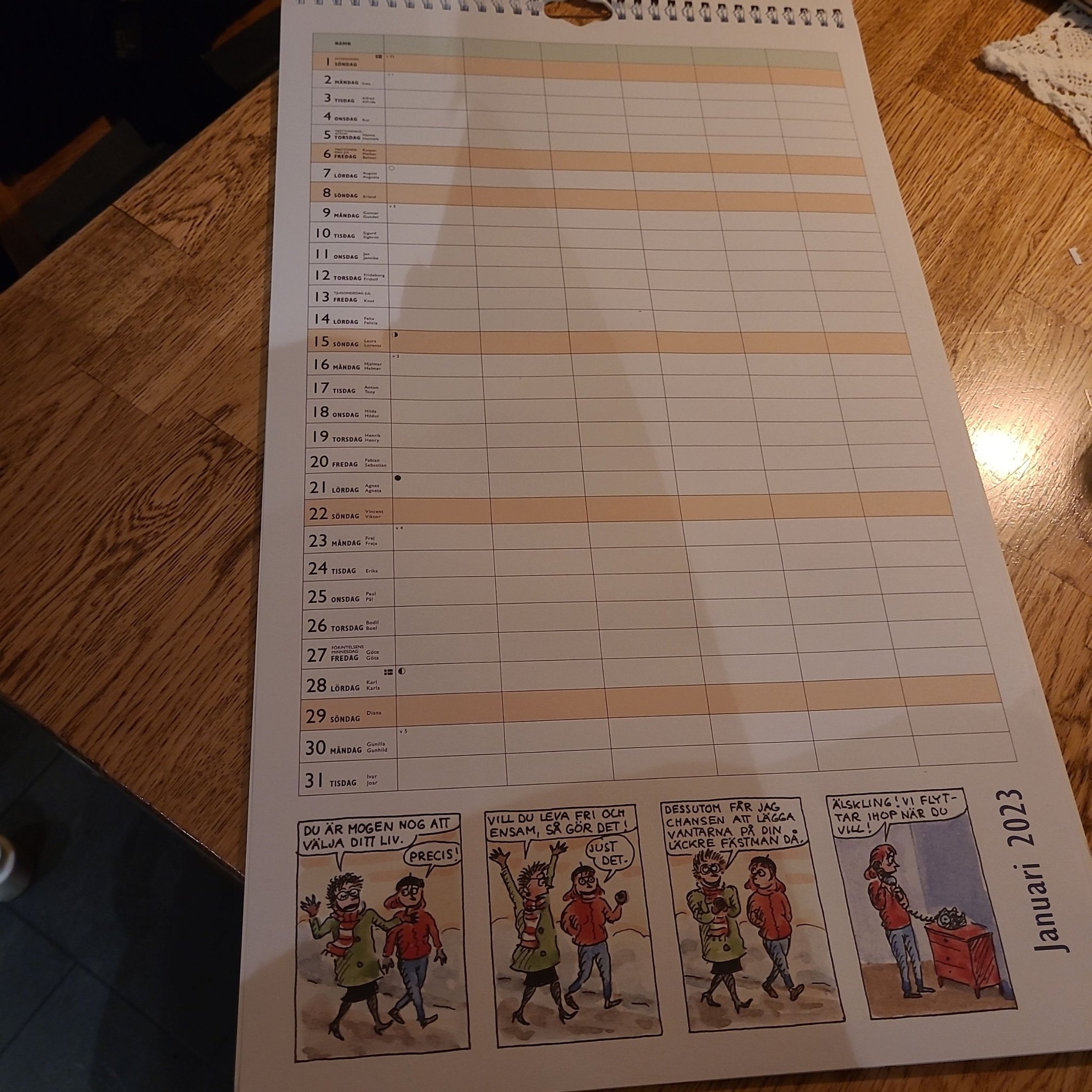 Familjens STORA kom ihåg kalender Köp på Tradera (575774297)