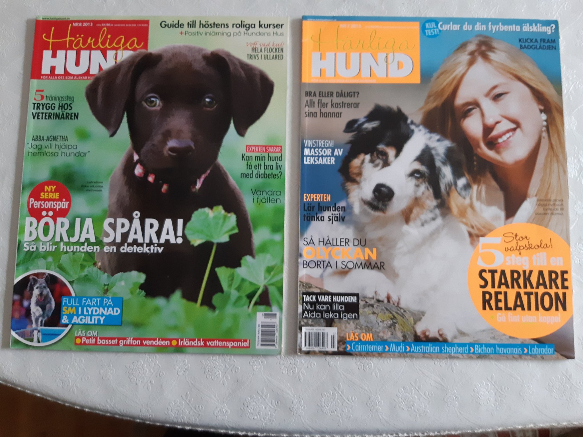 Två exemplar av tidningen Härliga hund. Tidning.. Köp på Tradera