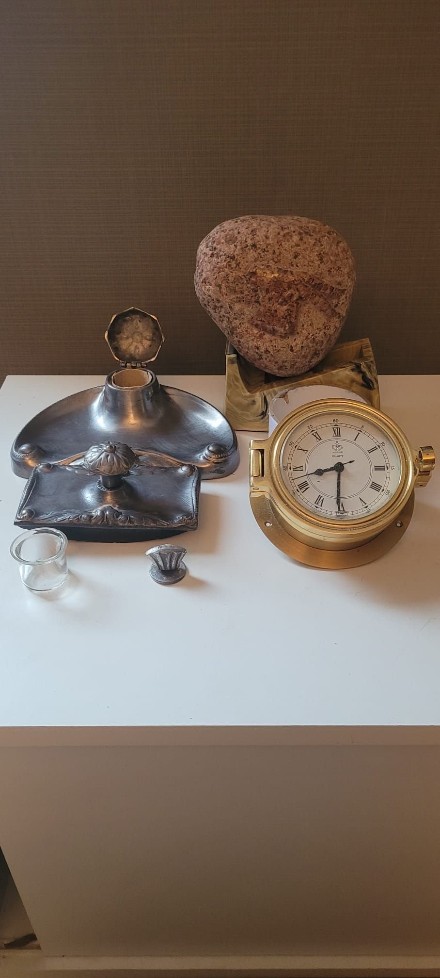 antique Art Nouveau inkwell set