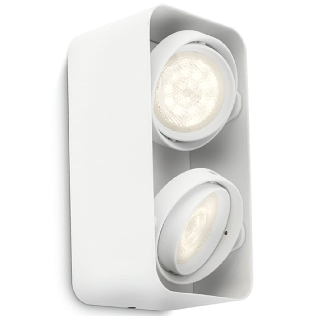 Philips myLiving LED-spotlight Afzelia kub 2x4,5 W vit 532023116 på