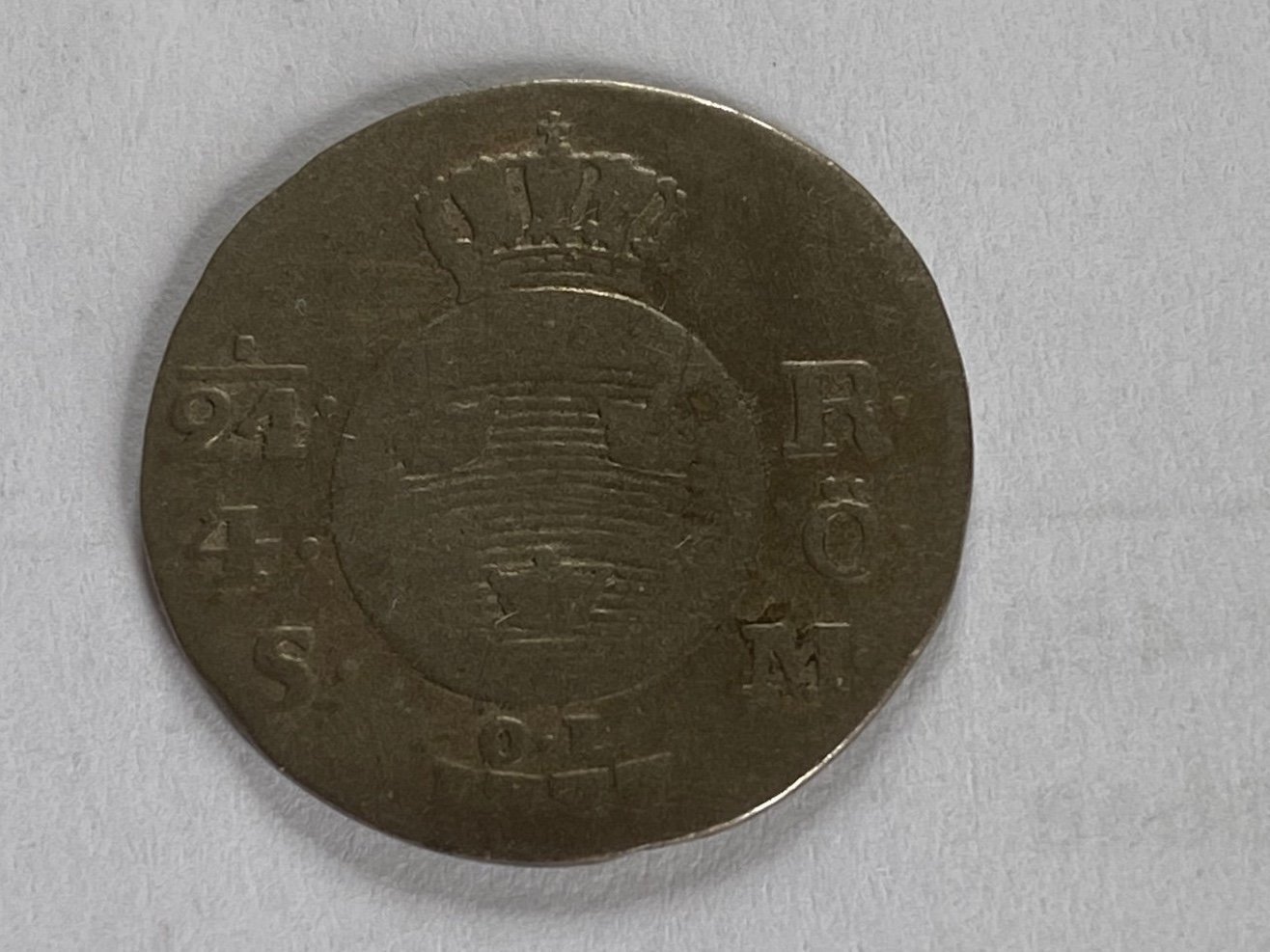 Silvermynt 1777, Gustav III, 4 öre/1 tjugofjärd
