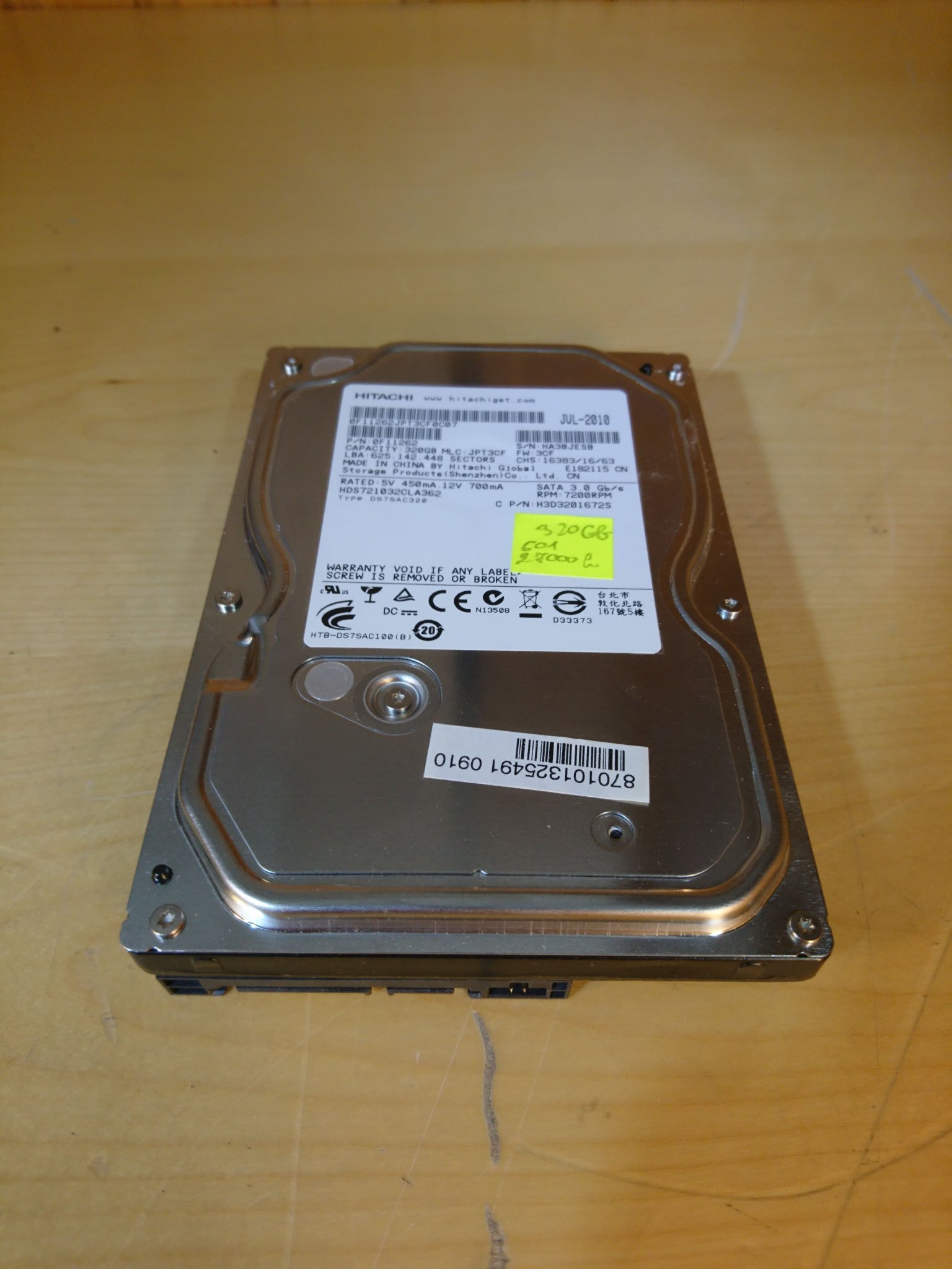 Hitachi 7200 rpm 320 Gb 3,5" HDD sata (1.. (408715909) ᐈ PG-Tech på Tradera