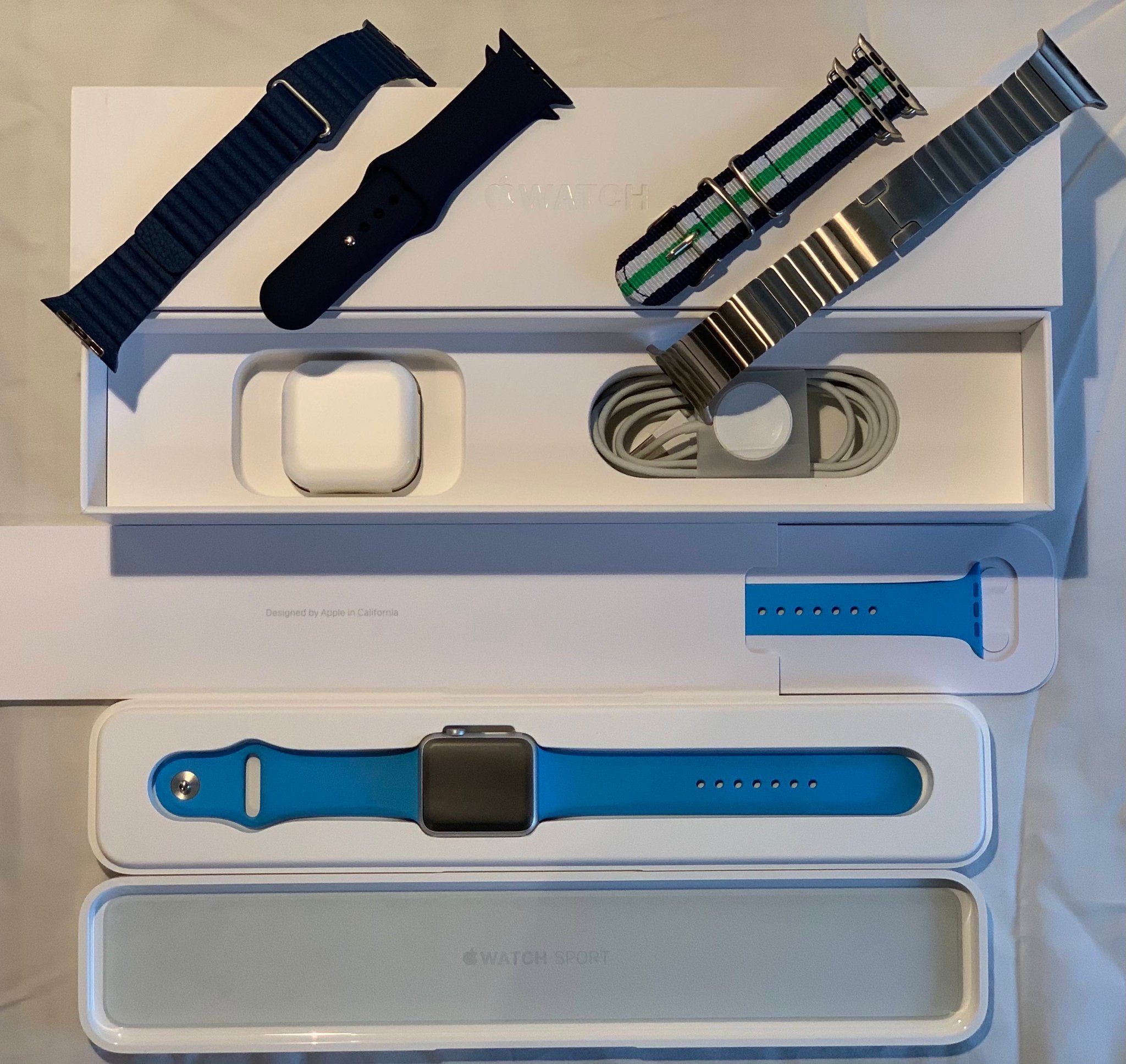 Apple Watch Sport 42mm A1554 - Silver aluminum .. (418819491) á Köp pÃ¥ Tradera