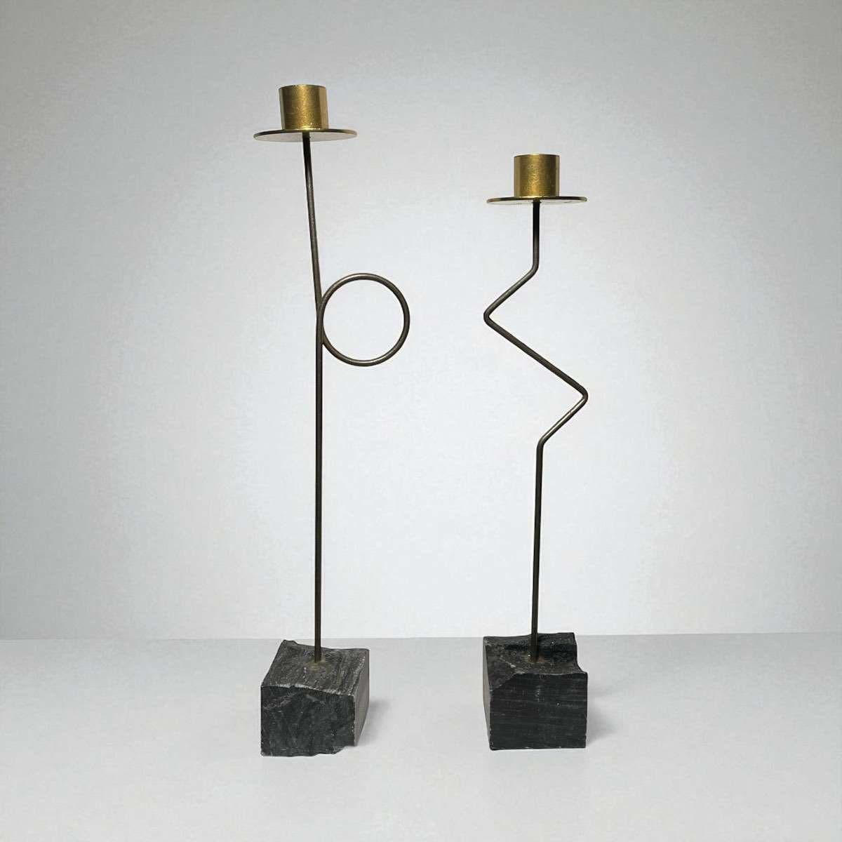 IKEA candle holder from 1987 with Memphis design by Ehlén Johansson