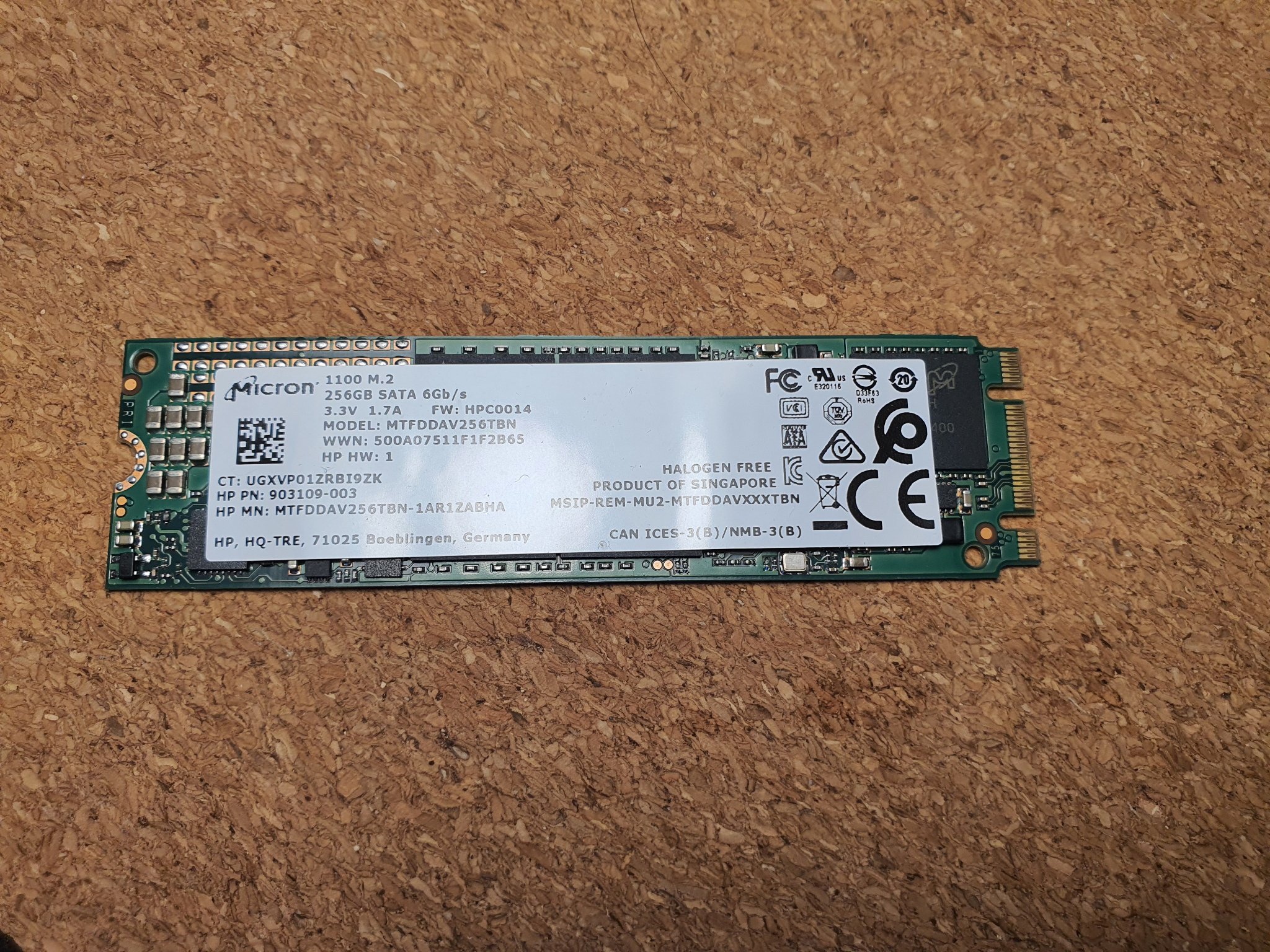 SSD M.2 Micron 1100 256GB (408737895) ᐈ Köp på Tradera