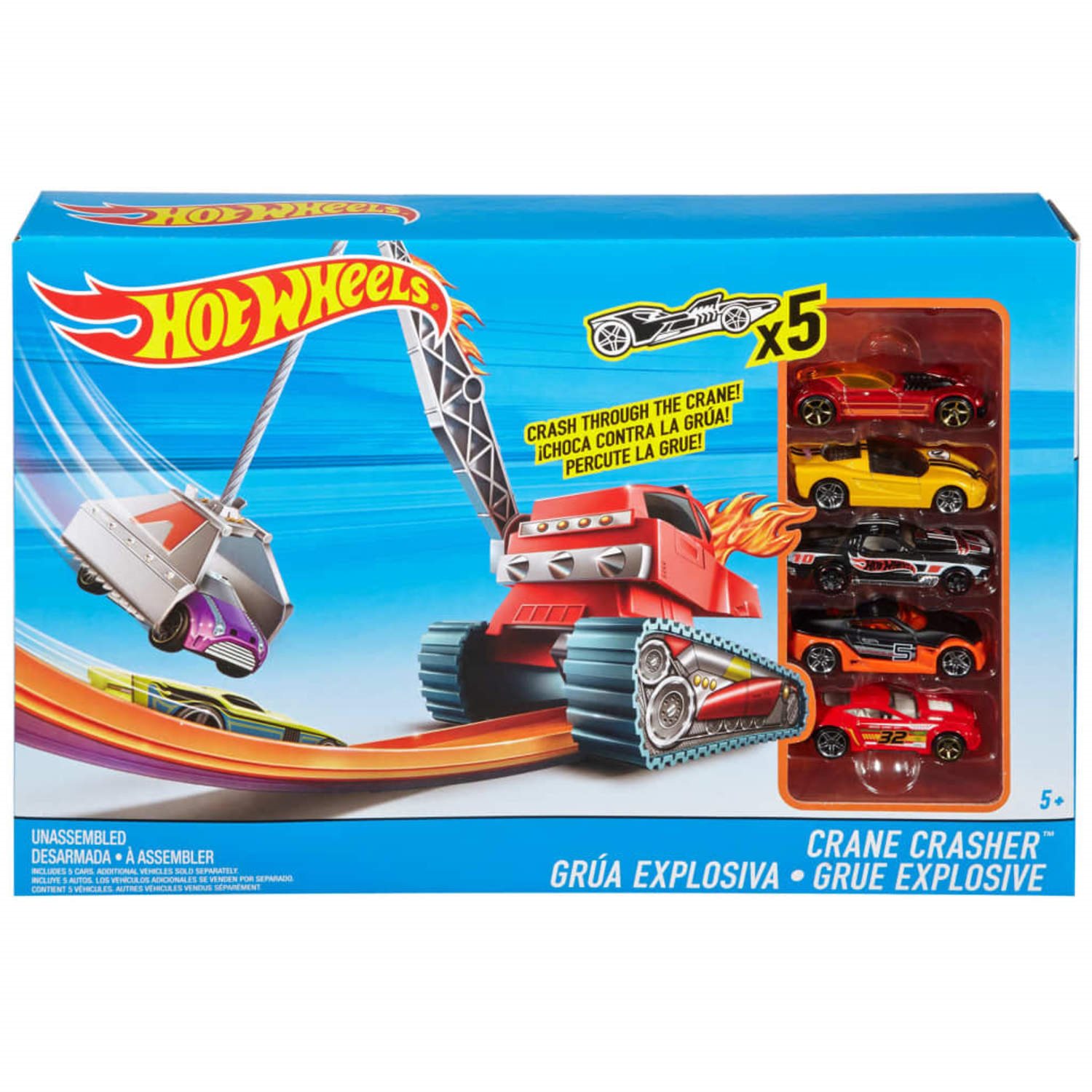 Hot Hot Hot Wheels Leksaksset Crane Crasher FFF62 594523 Hot Hot Hot Wheels Leksaksset Crane Crasher FFF62 594523