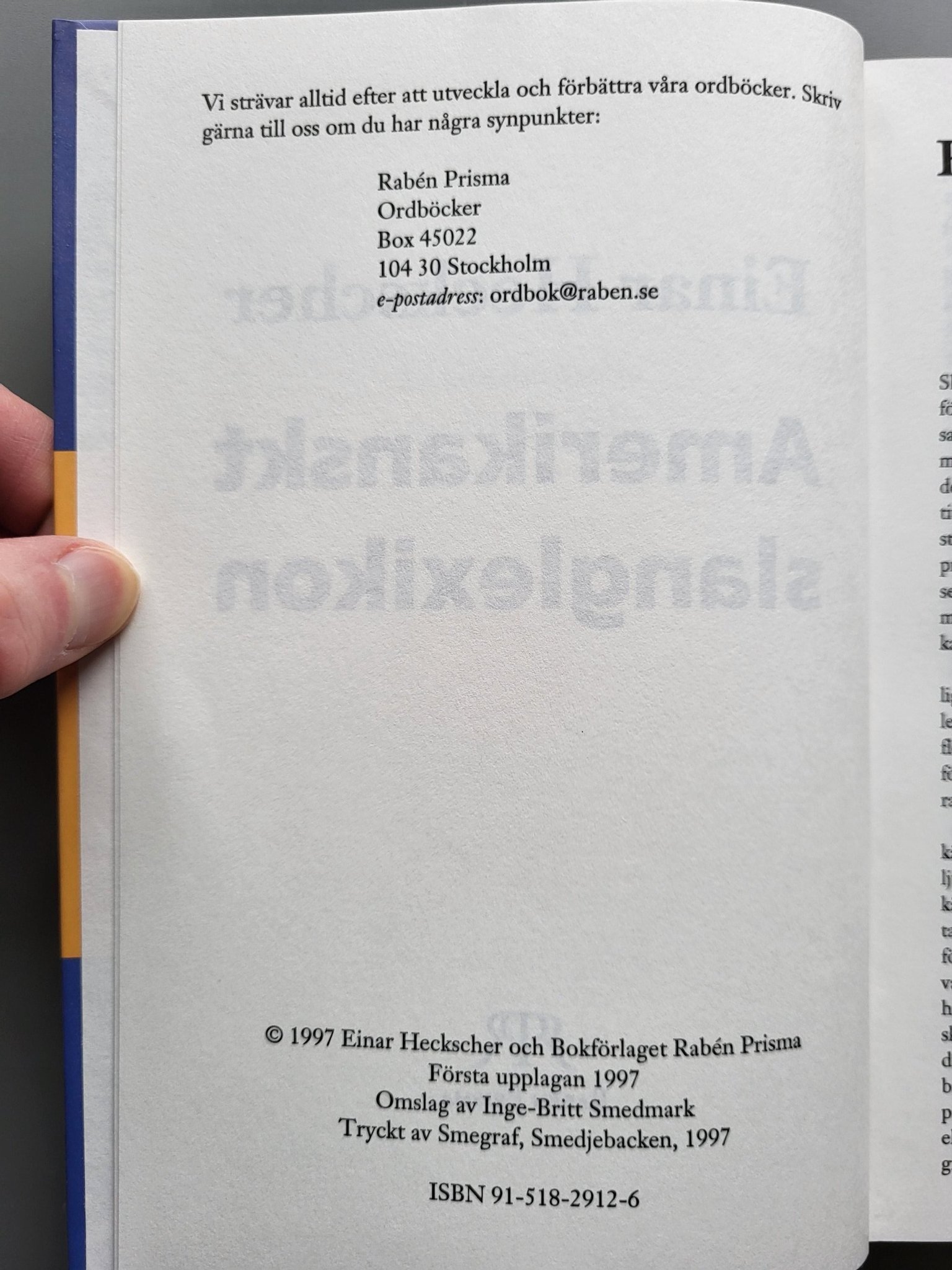 Amerikanskt slanglexikon Einar Heckscher Köp på Tradera (573187123)