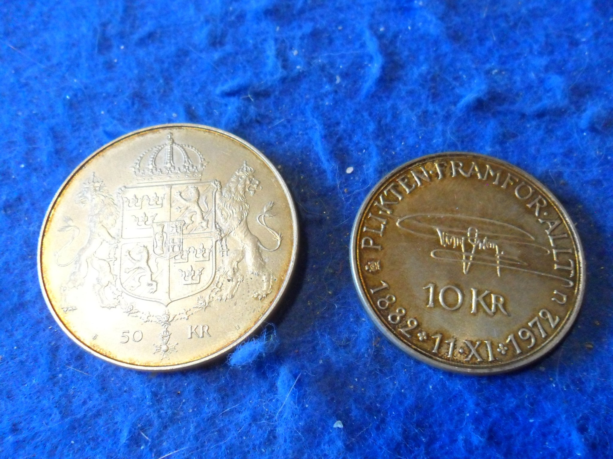 50 KRONA 1943 + 10 KRONA 1972 | Köp på Tradera (591016877)