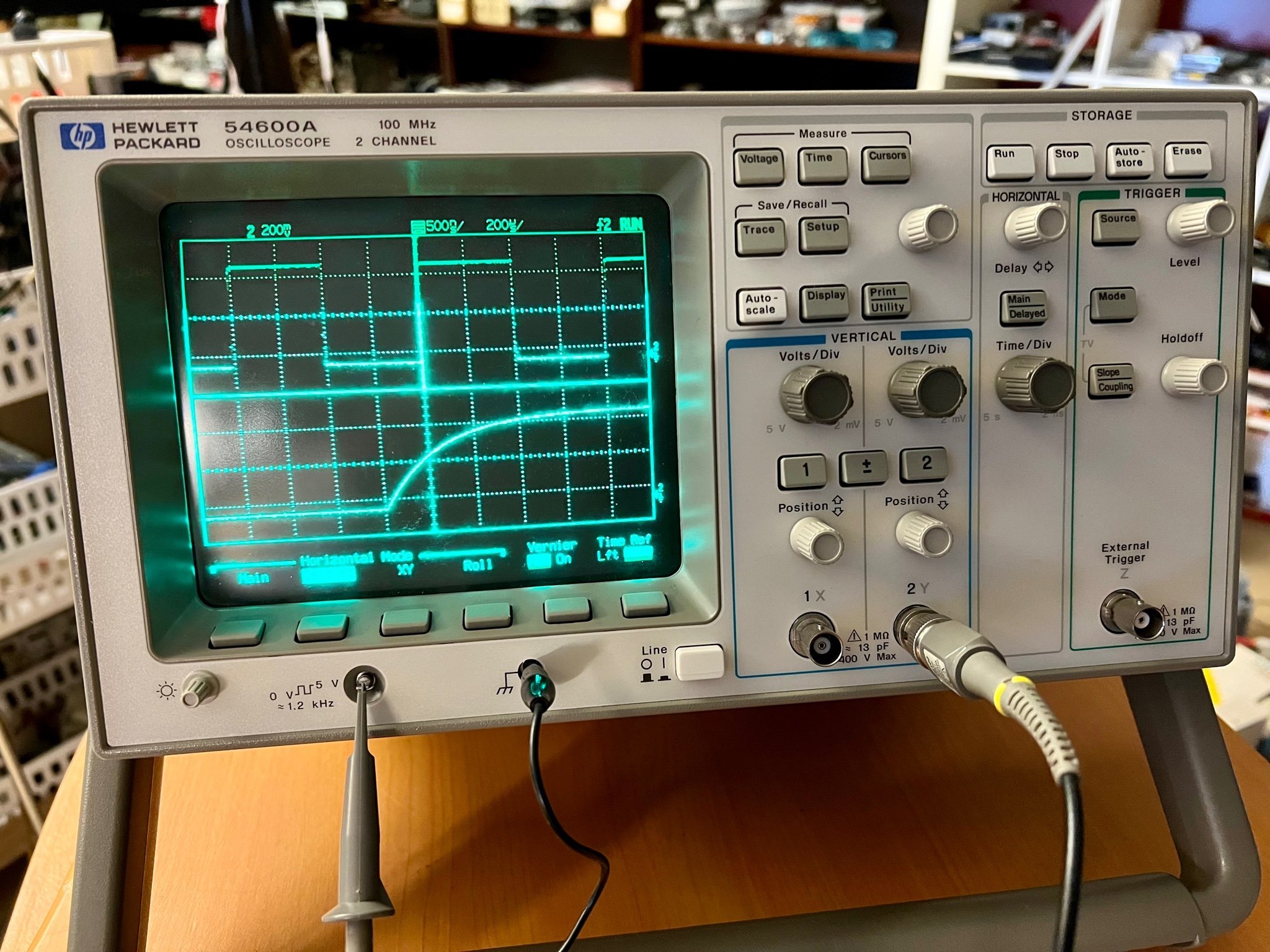 Oscilloscope HP 54600A , 100MHz 2Channels +FFT module