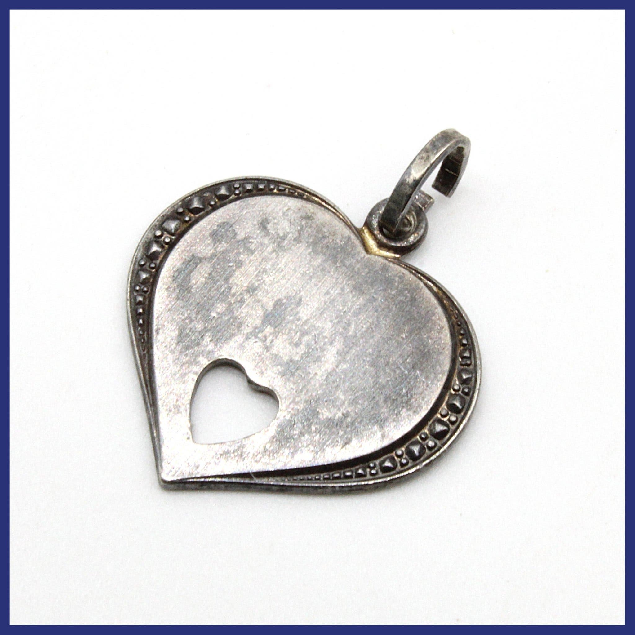 Hänge, 830 silver, hjärta (vikt 1,79g)