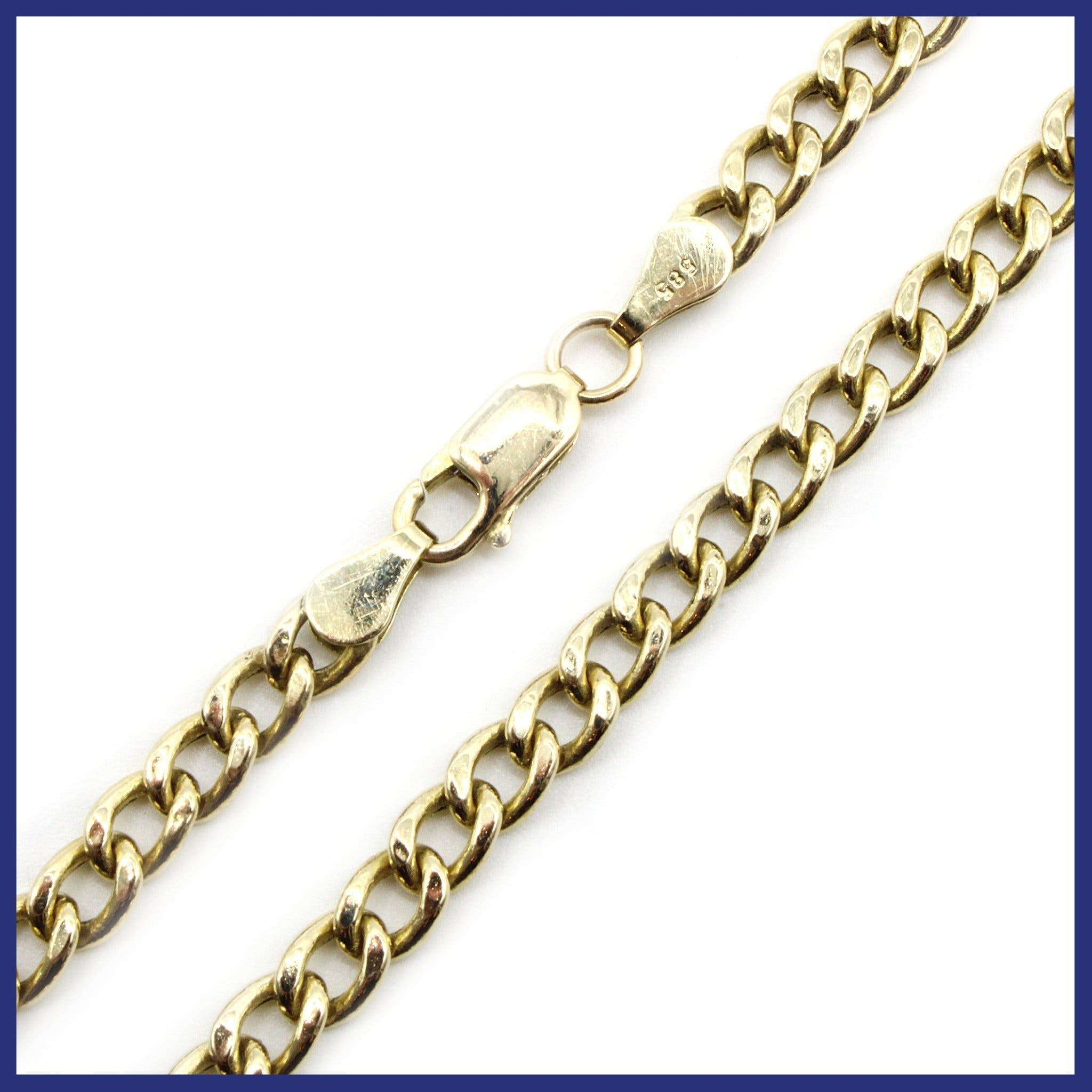 Armband, 14K guld, pansarlänk (vikt 4,79g, längd 21,5cm)
