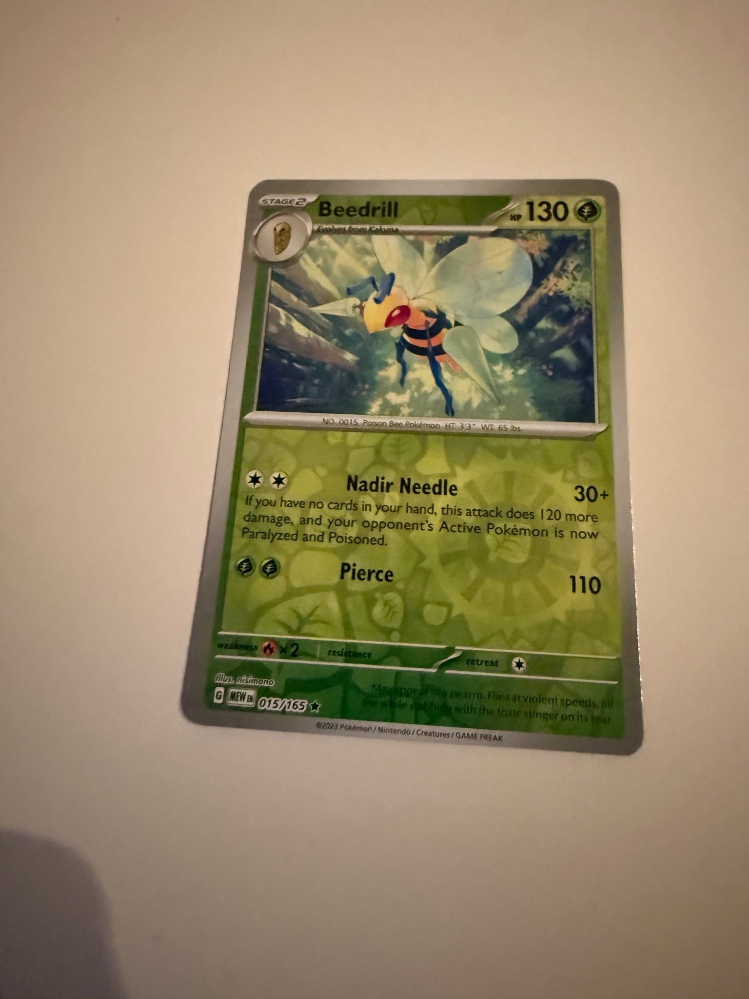 Beedrill reverse holo 151