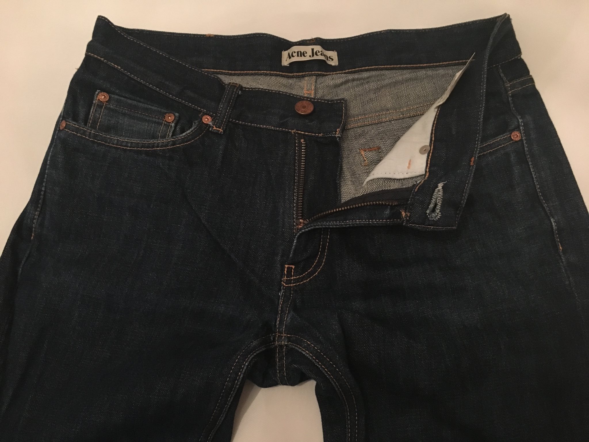 ACNE jeans jeans jeans Mic Another Raw blå strl 32/32 bf50b0 ACNE jeans jeans jeans Mic Another Raw blå strl 32/32 bf50b0
