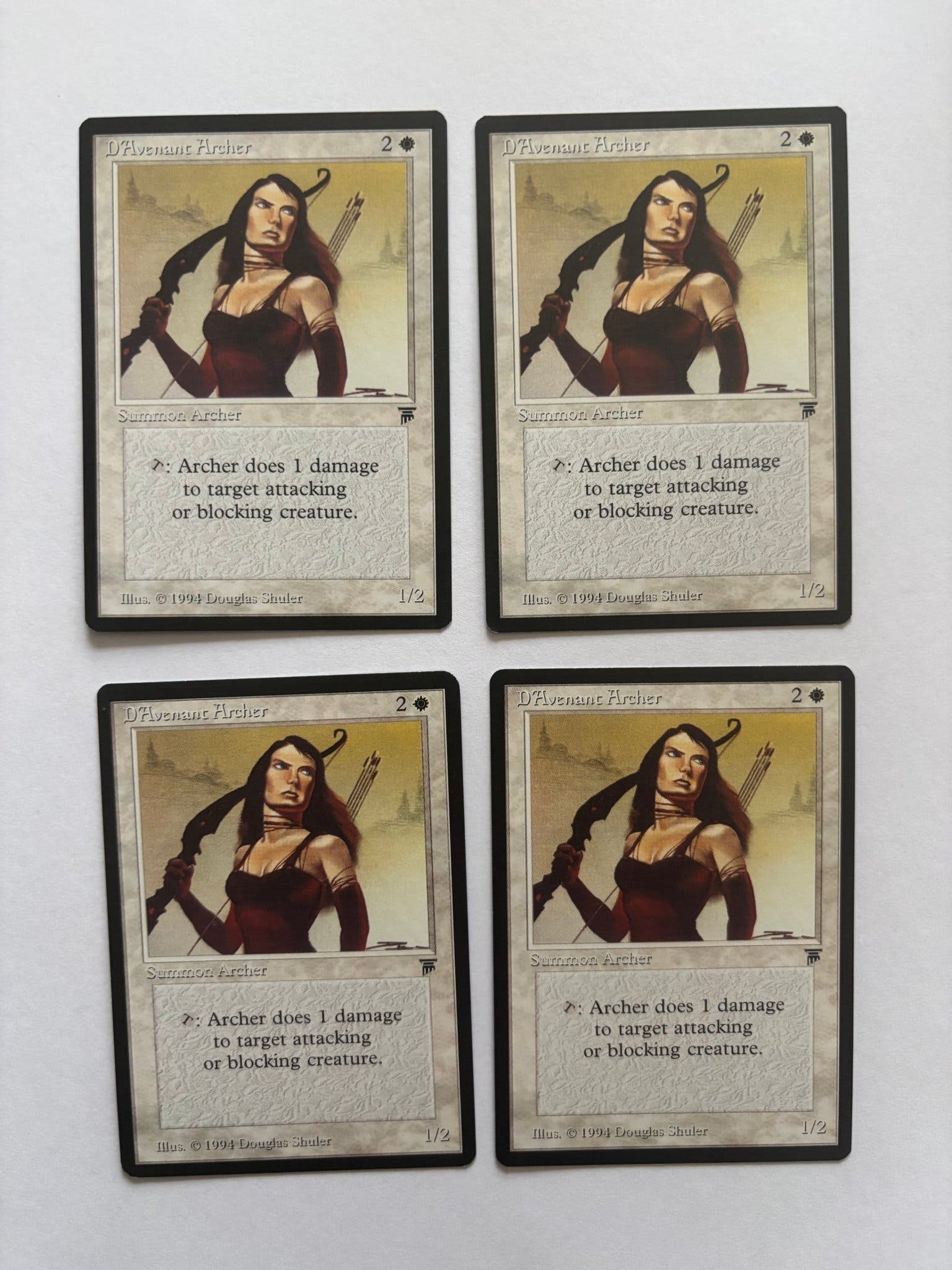 Subasta de cuatro arqueros Davenant Magic The Gathering