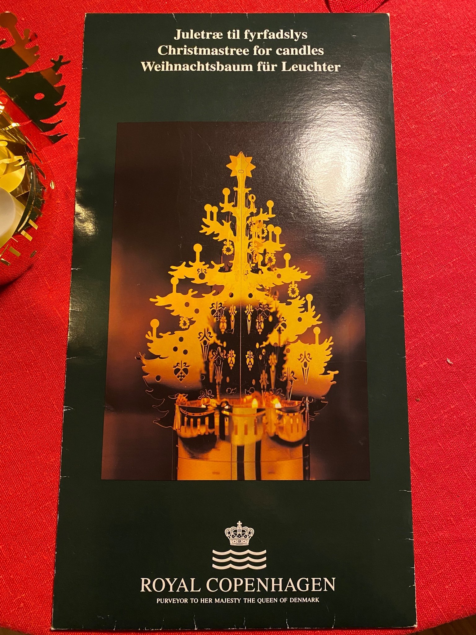 Dansk julgran i tunn mässingsplåt för värmeljus. Köp på Tradera