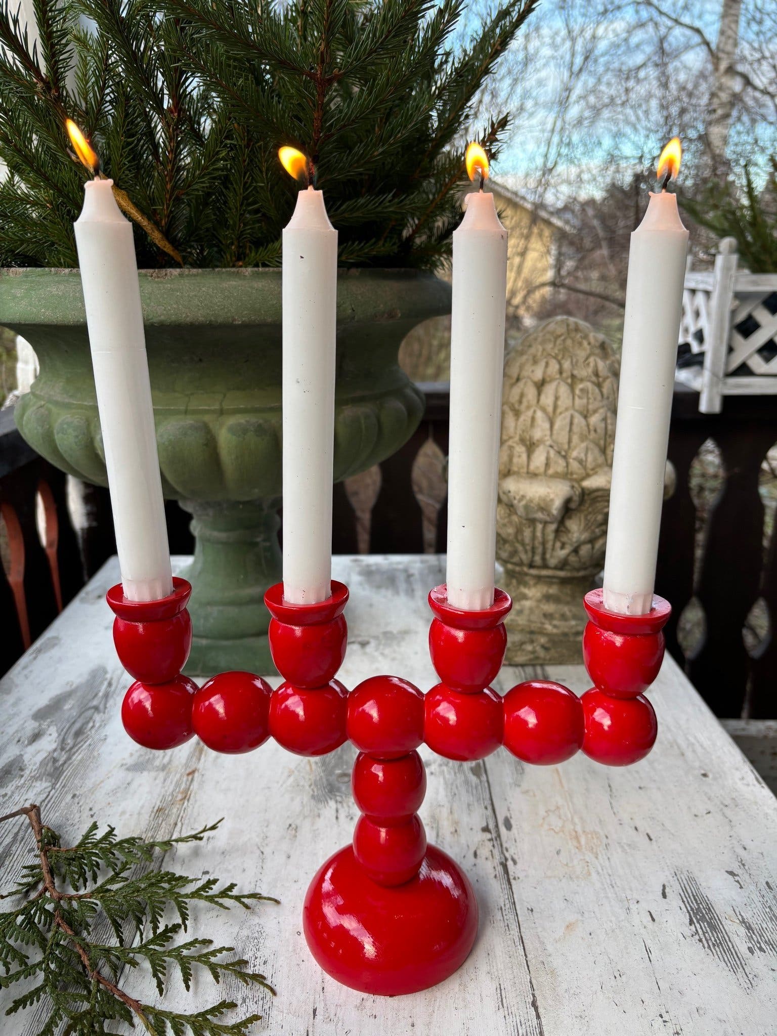 FIN RÖD KULLJUSSTAKE ADVENTSLJUSSTAKE LJUSSTAKE.. | Köp på Tradera ...
