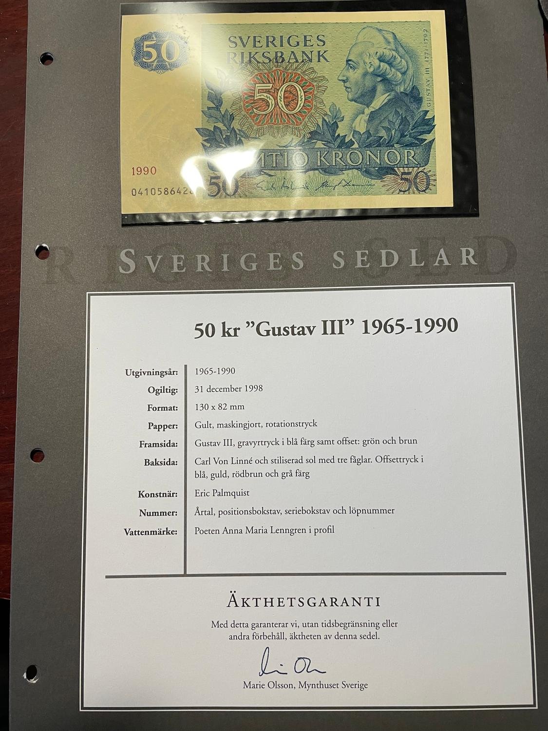 50 Kronors Sedel Köp på Tradera (536684045)