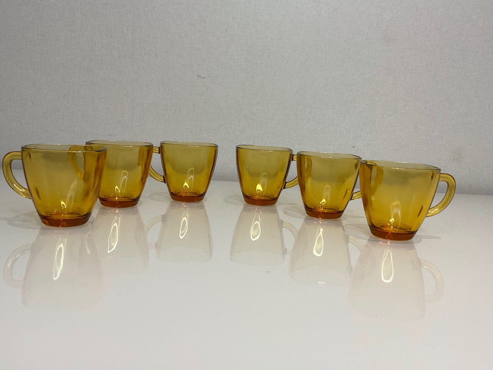 6st Glögg glas/kaffe koppar i brunt glas Vere.. Köp på Tradera