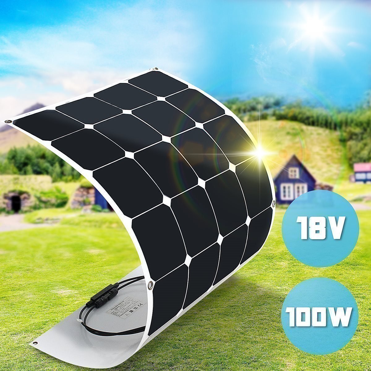 Böjbar solpanel 100w Böjbar solpanel 100w