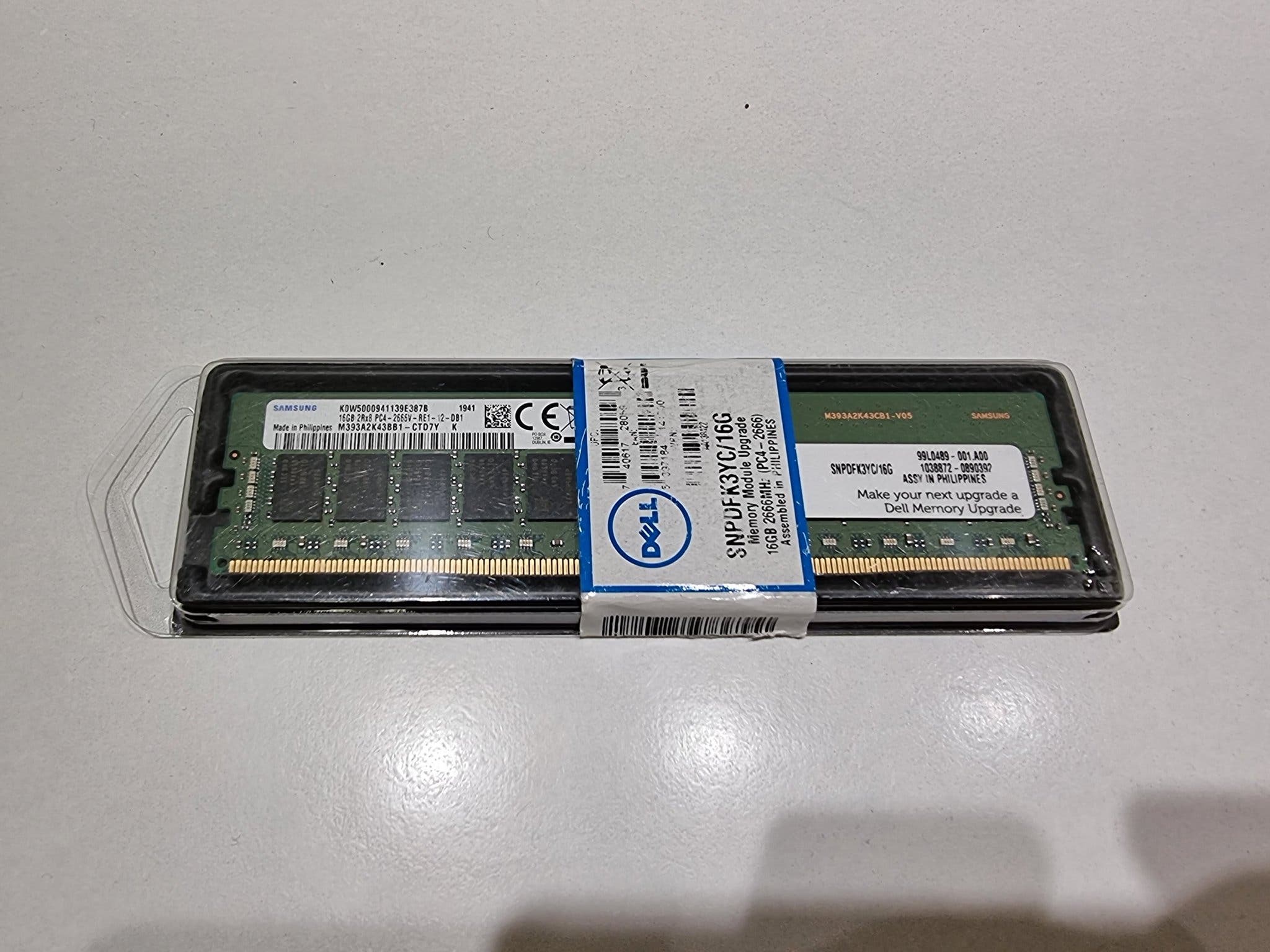Dell 16 GB DDR4 UDIMM RAM 2666 MHz neu und originalverpackt