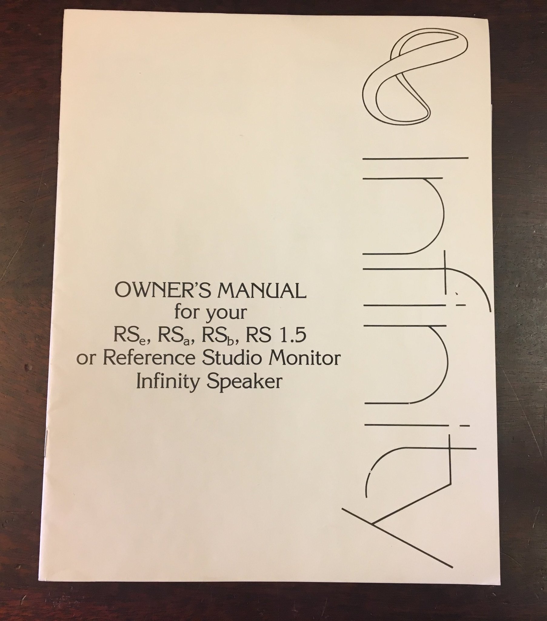 Original Infinity RS manual (418986857) ᐈ Radiohandlarn på Tradera