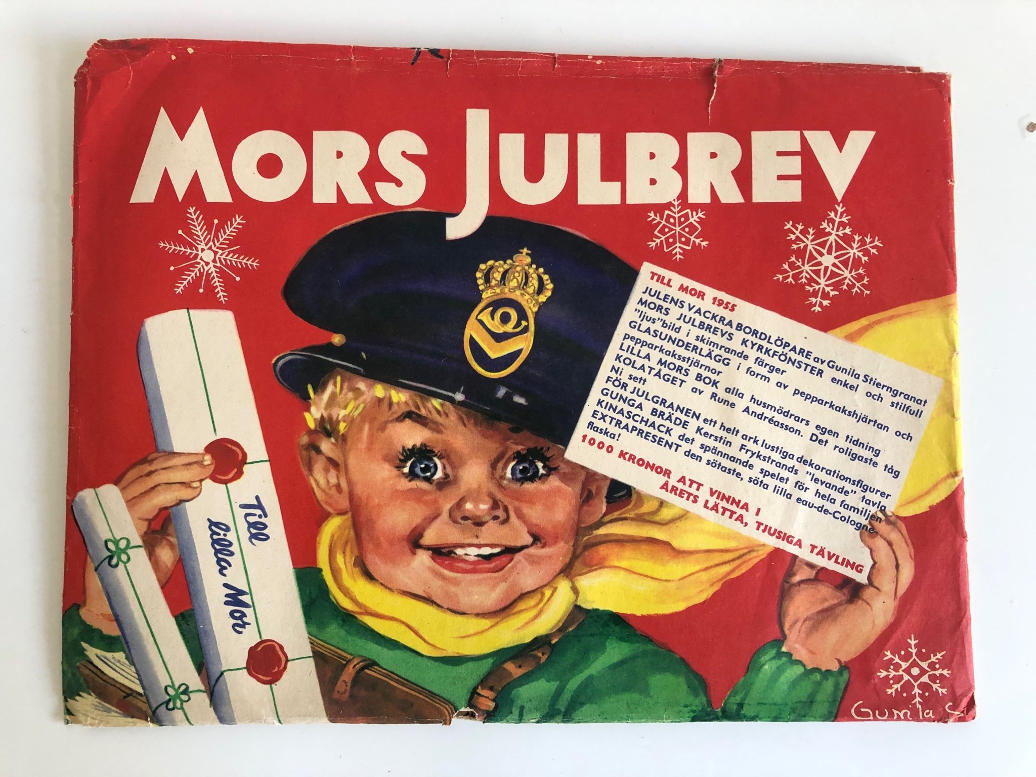 Mors Julbrev 1955 Julpyssel jul pyssel retro vi.. Köp på Tradera
