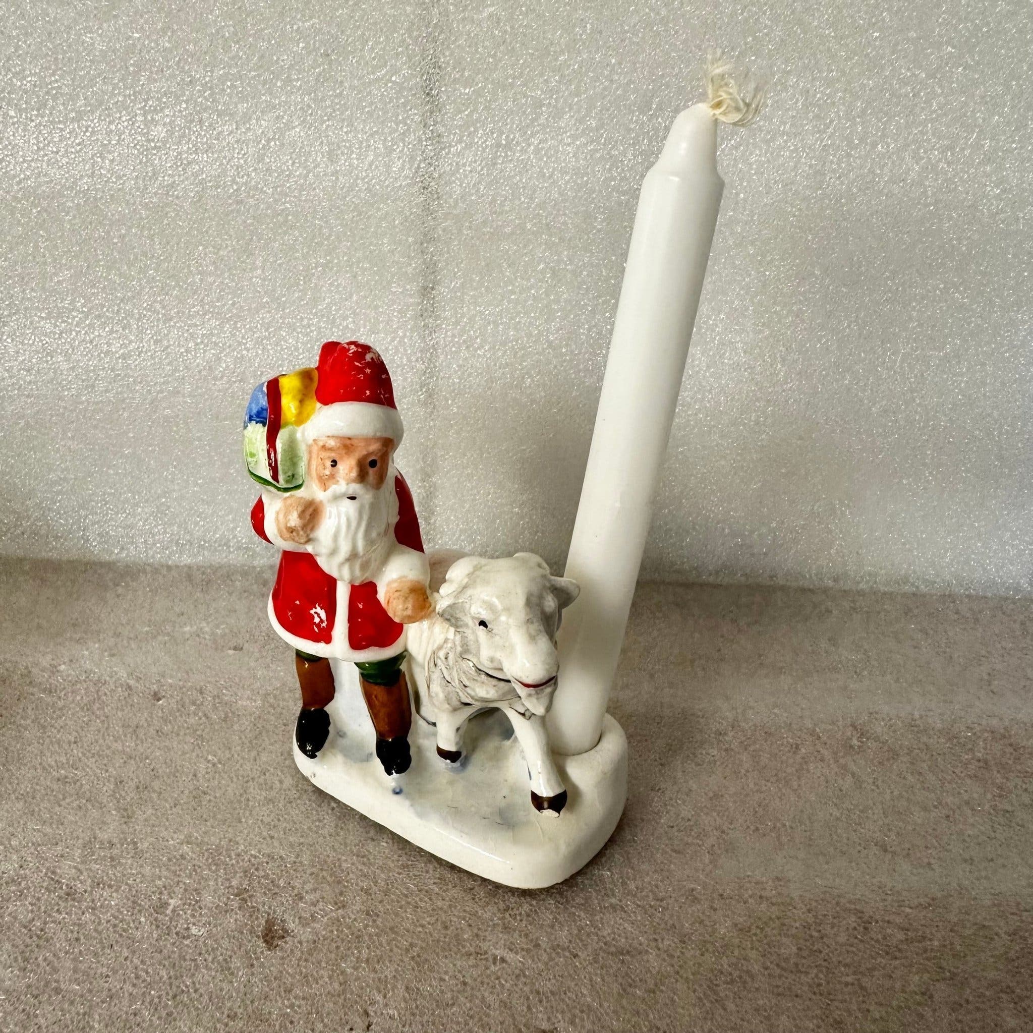 ÄLDRE TOMTE MED GETABOCK OCH LJUSSTAKE BISKVIPO.. | Köp på Tradera ...