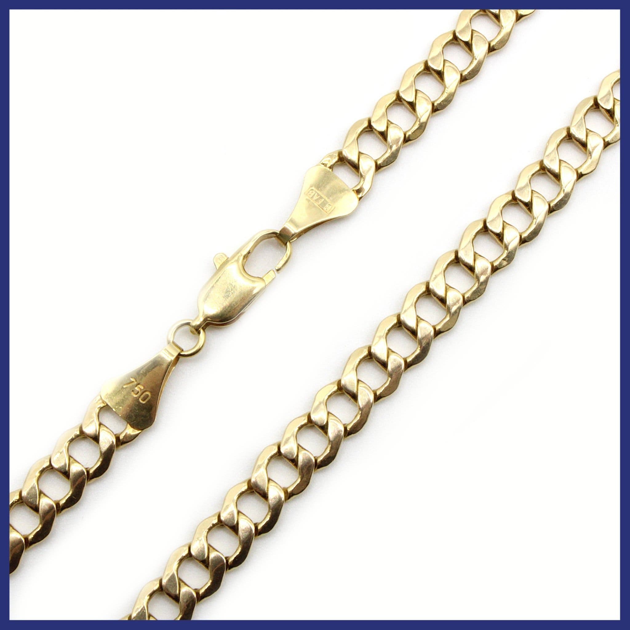 Halsband, 18K guld, pansarlänk (vikt 12,52g, längd 47cm)